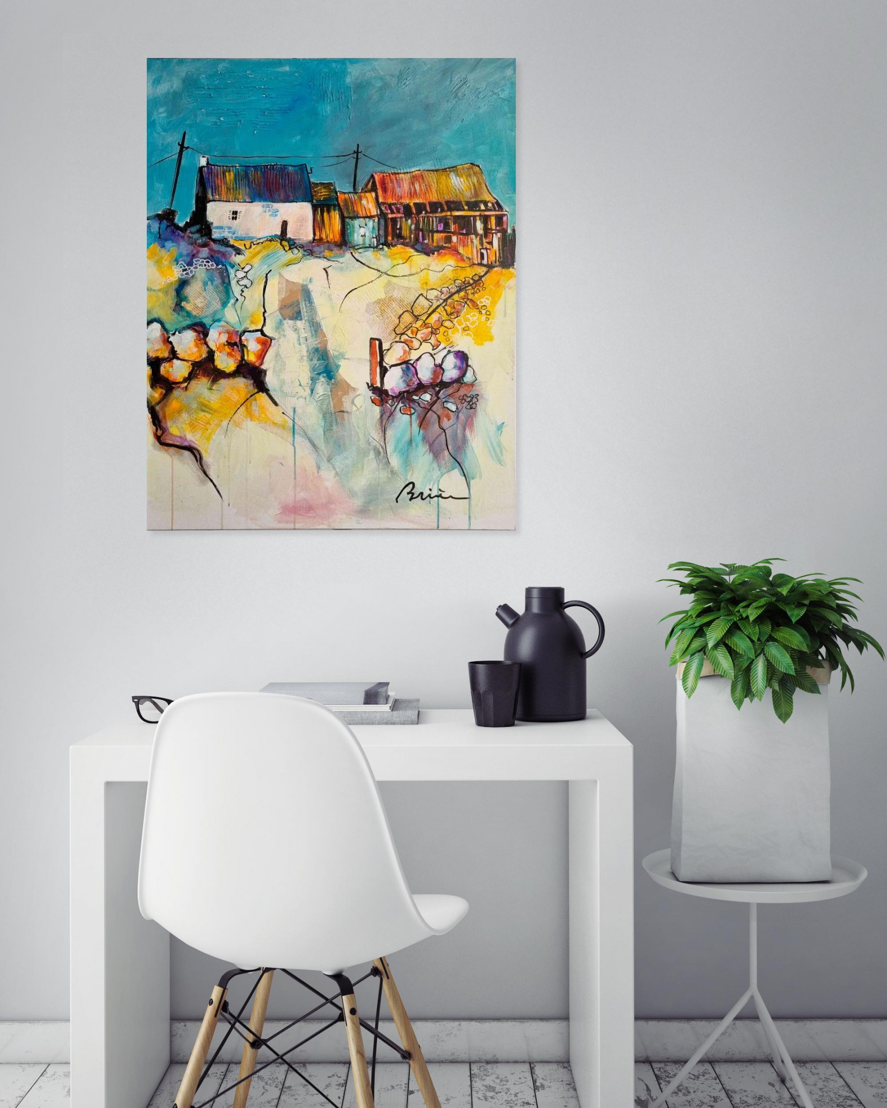 Patrick Briere, La vieille ferme, painting - Artalistic online contemporary art buying and selling gallery