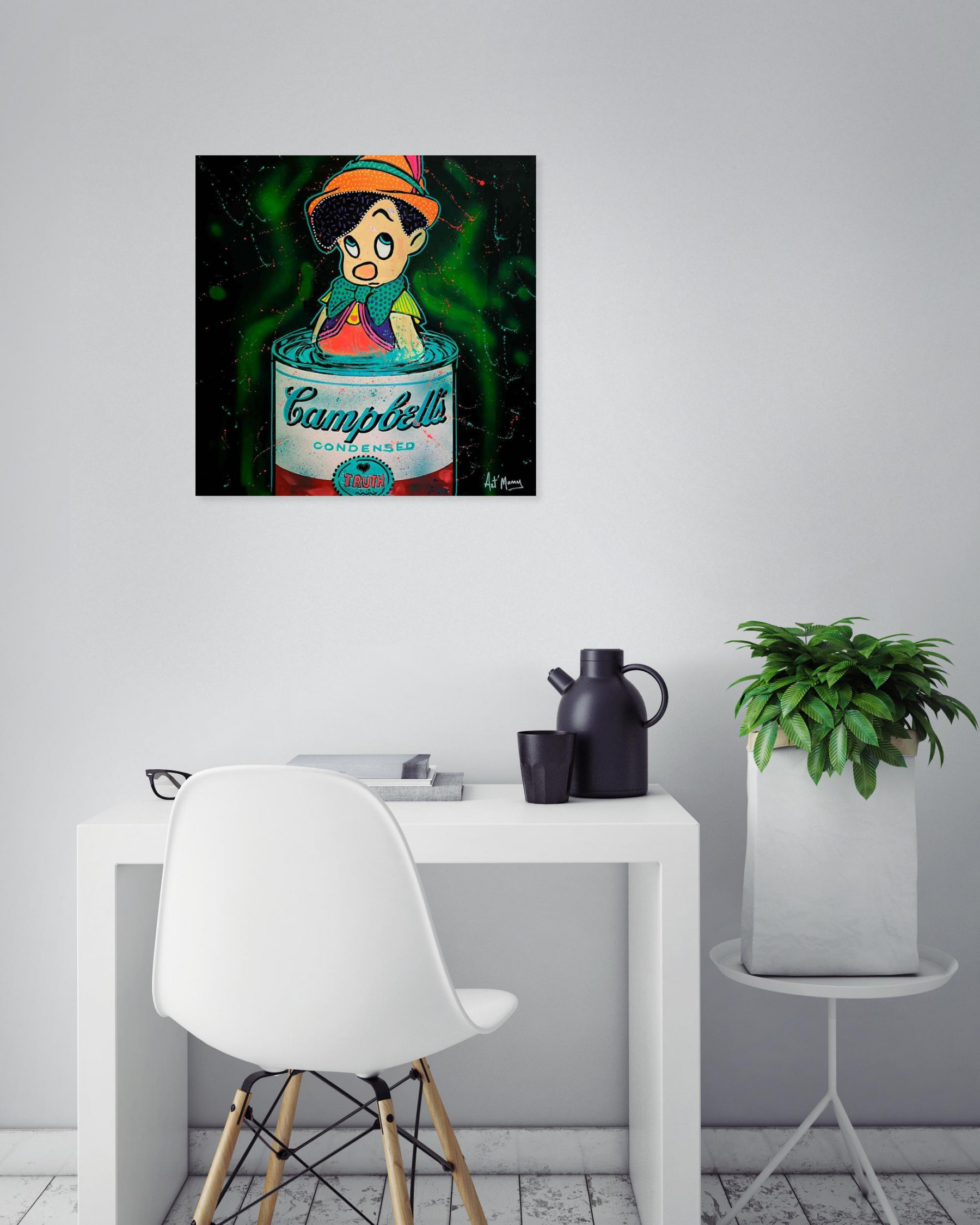 Art'Mony, L'aventure Pinocchio, painting - Artalistic online contemporary art buying and selling gallery