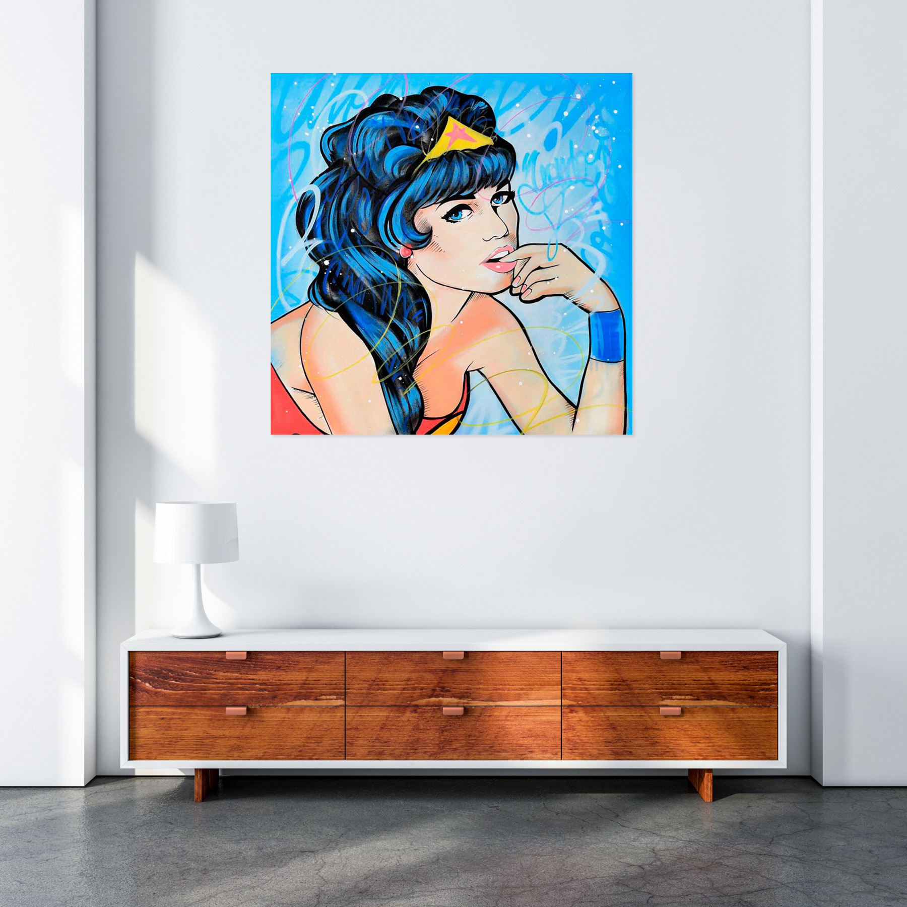 Cross Magri, Sweety wonder woman, painting - Artalistic online contemporary art buying and selling gallery