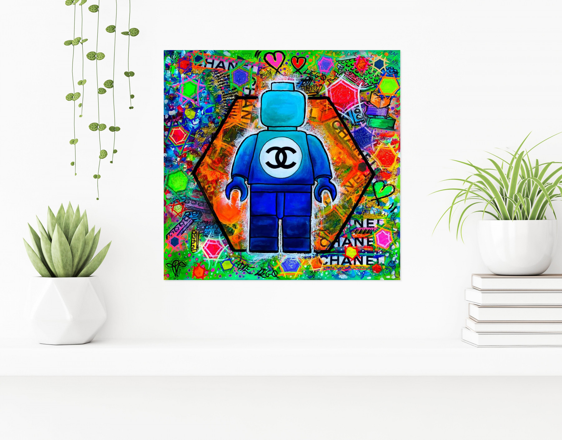 Priscilla Vettese, Hexa Love Lego, painting - Artalistic online contemporary art buying and selling gallery