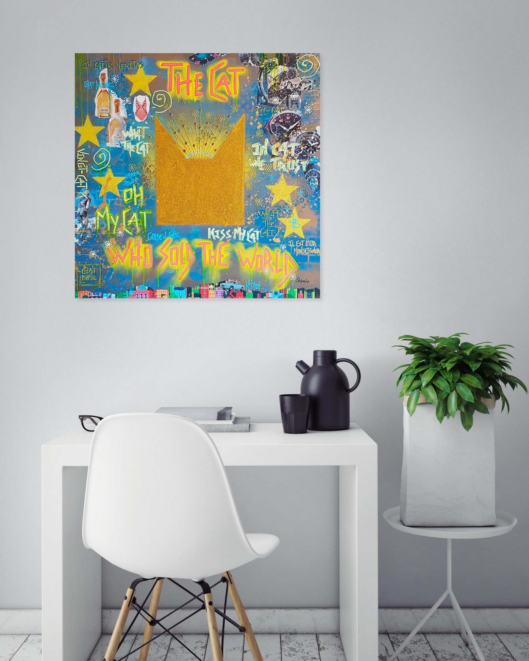 Stéphanie Godann, Vingt cat carats, painting - Artalistic online contemporary art buying and selling gallery