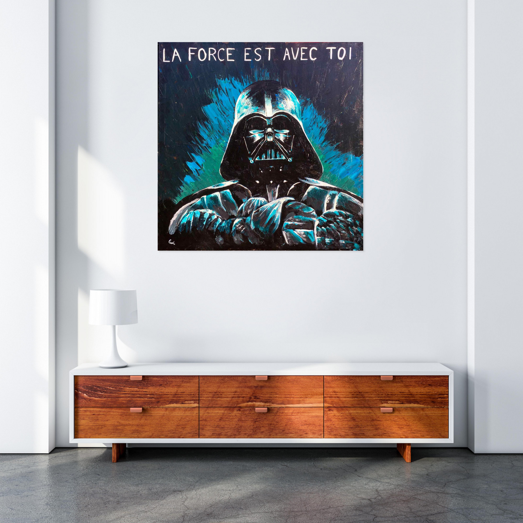 Comize, La force est avec toi, Dark Vador, painting - Artalistic online contemporary art buying and selling gallery