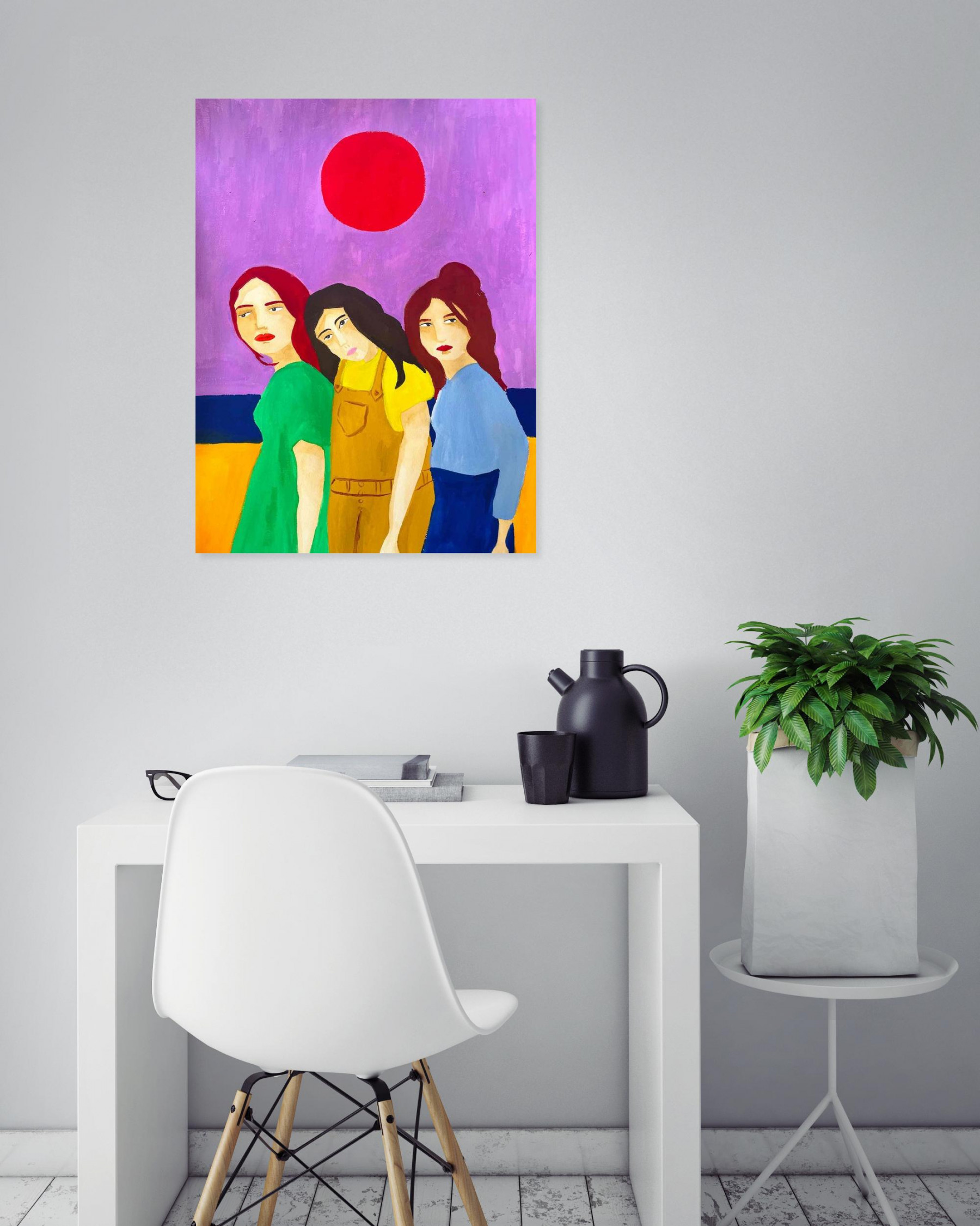 Maud Louviot, Les douces du soleil couchant, painting - Artalistic online contemporary art buying and selling gallery