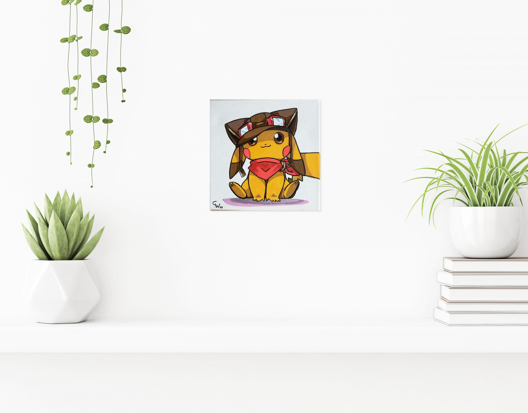 Comize, Pikachu l'aventurier, painting - Artalistic online contemporary art buying and selling gallery