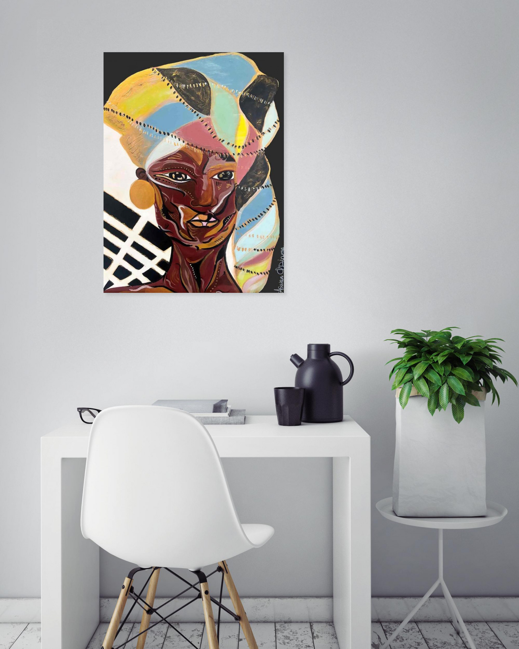 Aswan Diama, Aswan, painting - Artalistic online contemporary art buying and selling gallery
