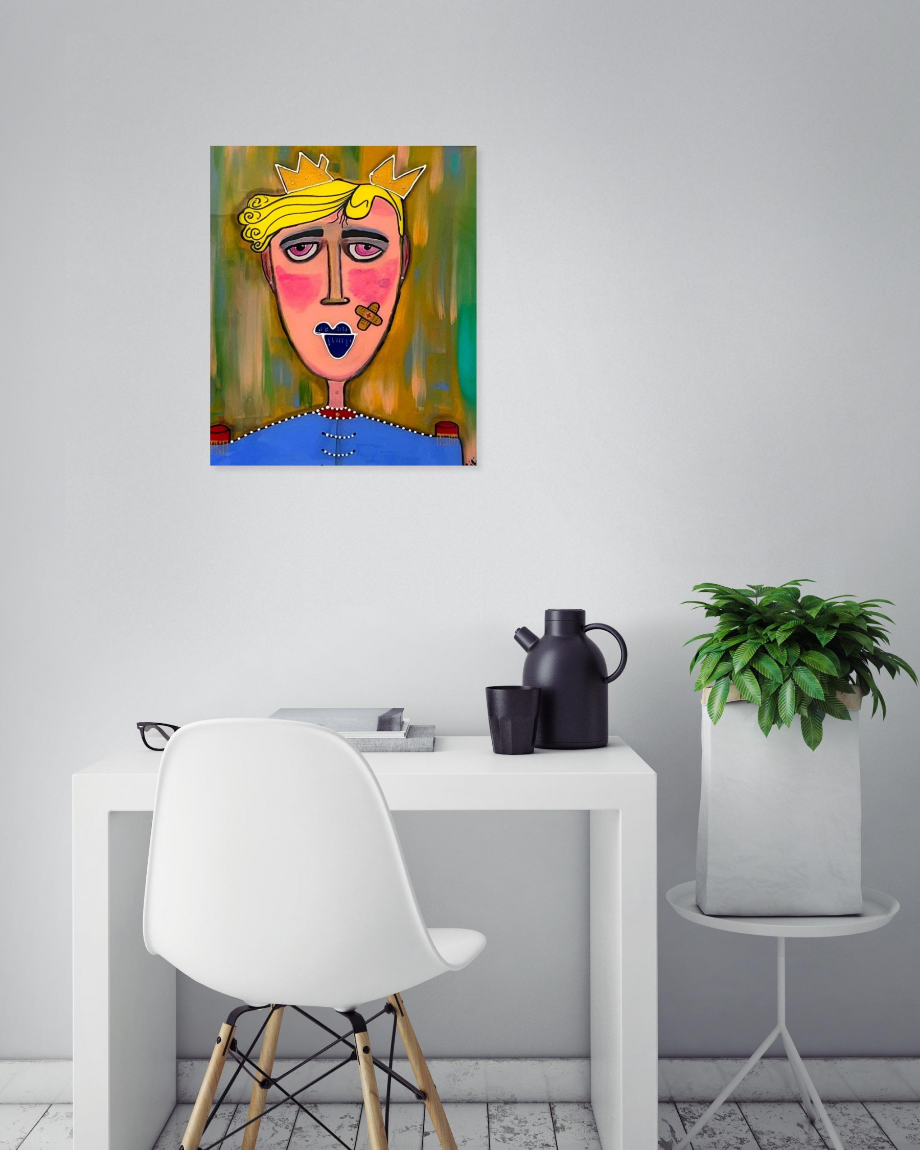 Franck Lobbé, Le roi Charly, painting - Artalistic online contemporary art buying and selling gallery