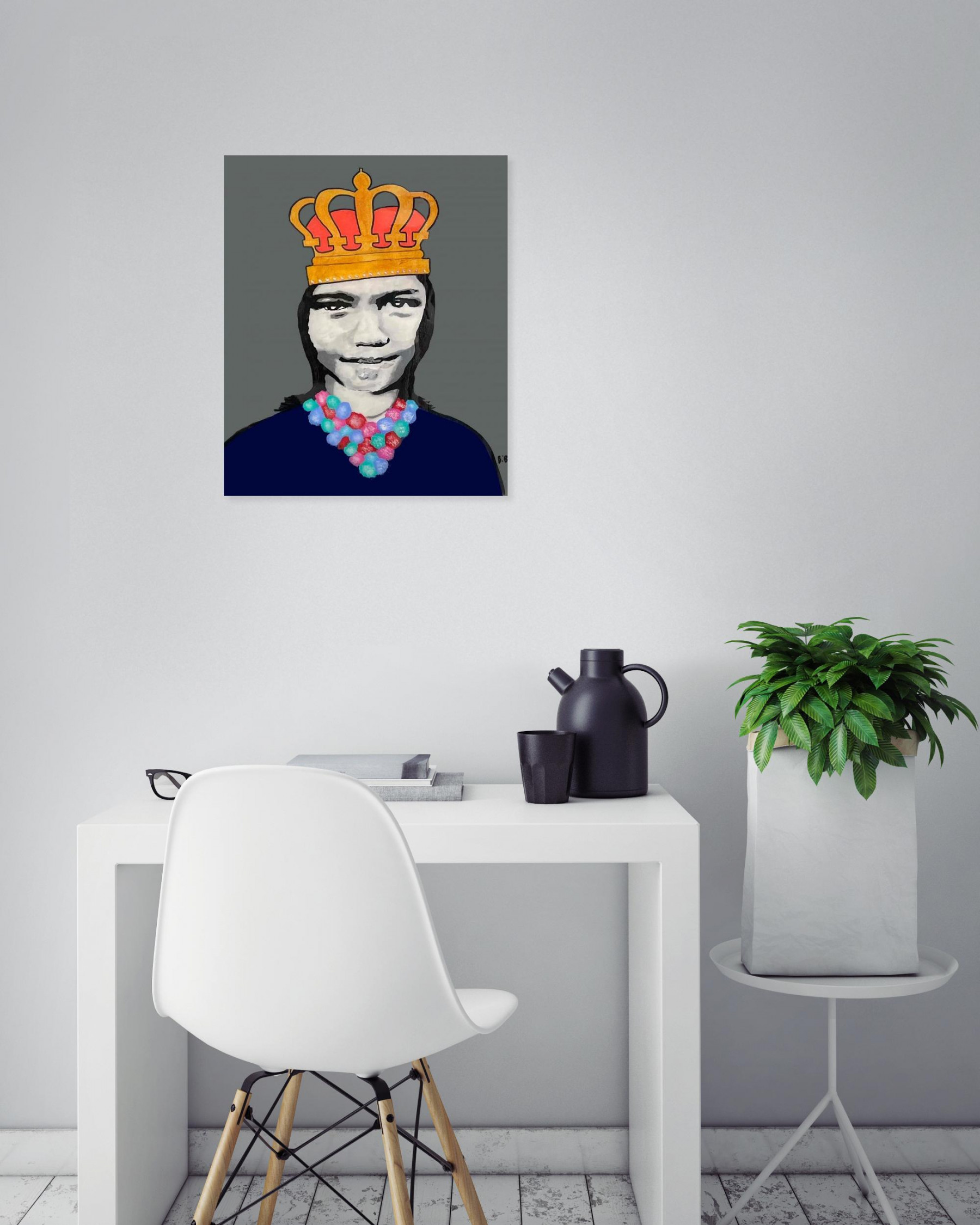 Franck Lobbé, La reine Daenerys, painting - Artalistic online contemporary art buying and selling gallery
