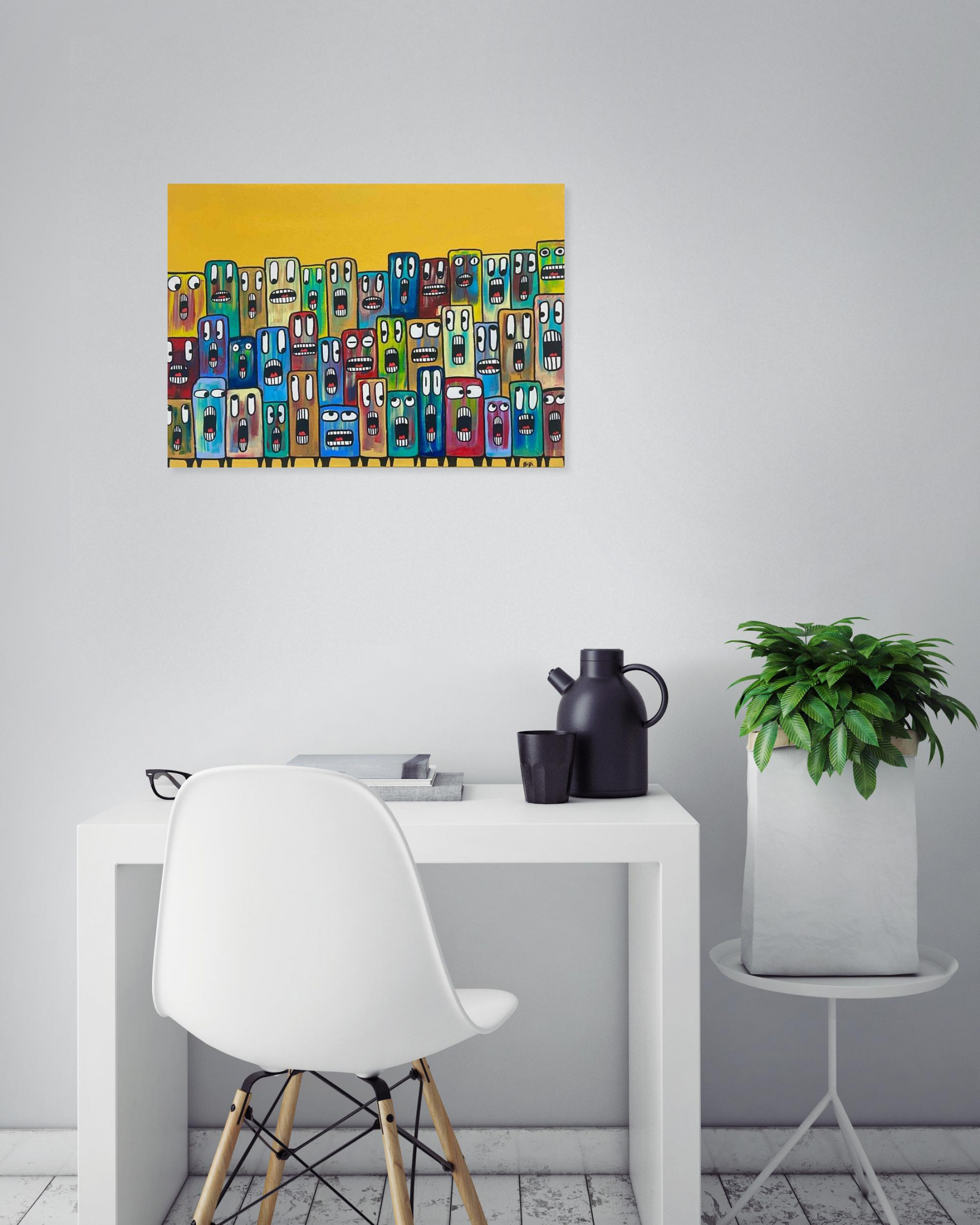Franck Lobbé, Les choristes, painting - Artalistic online contemporary art buying and selling gallery