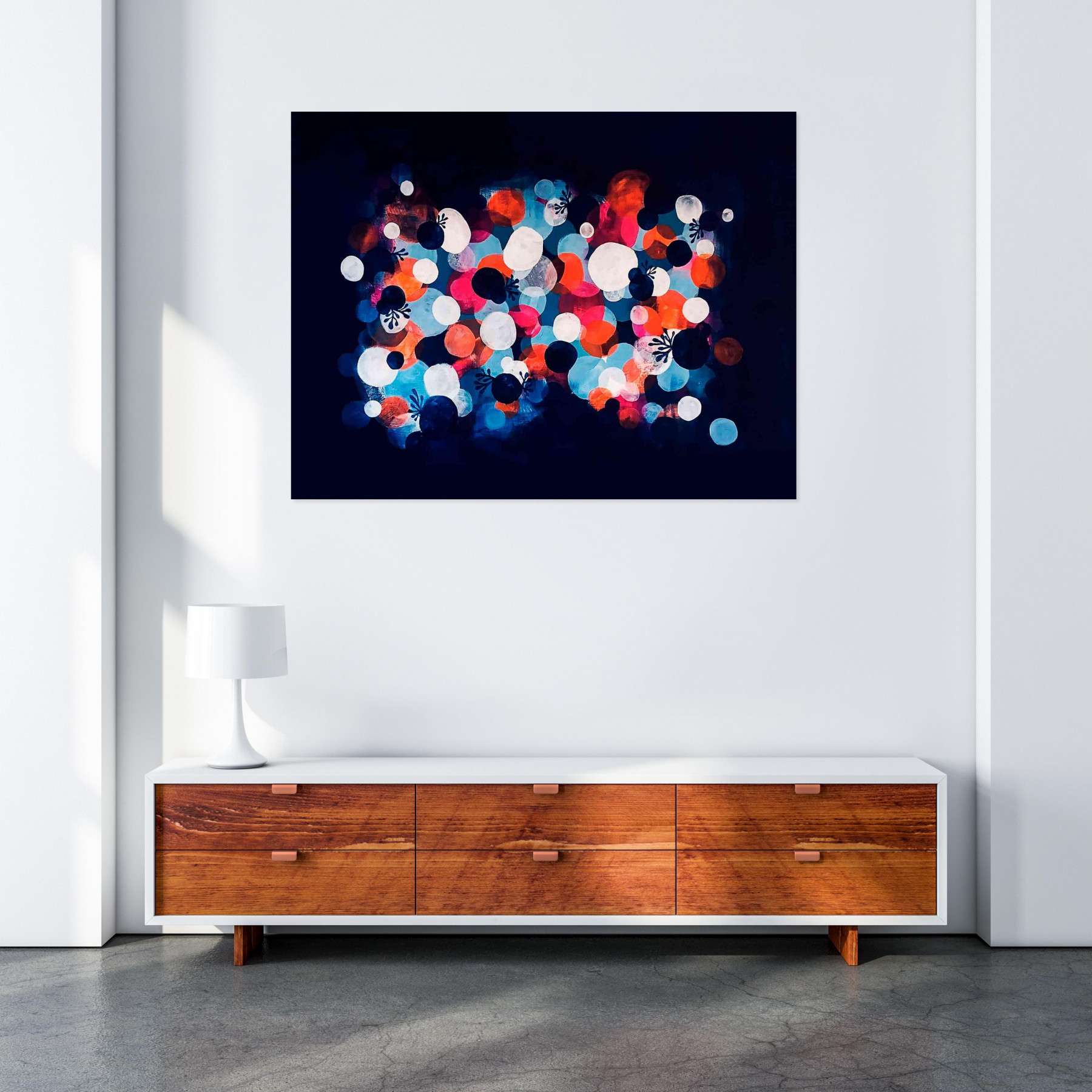 Inès D, Nuit flamboyante, painting - Artalistic online contemporary art buying and selling gallery