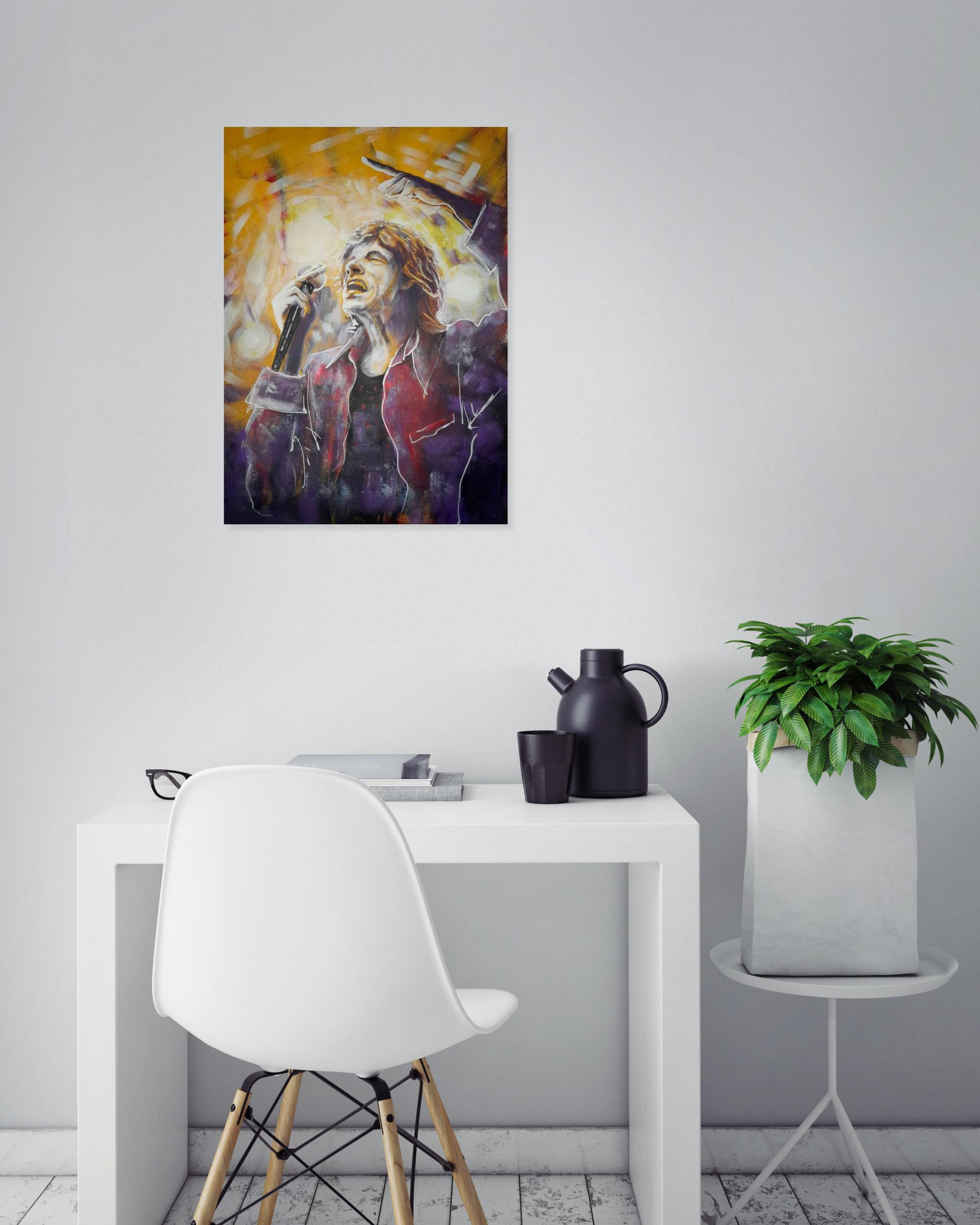 Victoria Bordier, Mick Jagger, painting - Artalistic online contemporary art buying and selling gallery