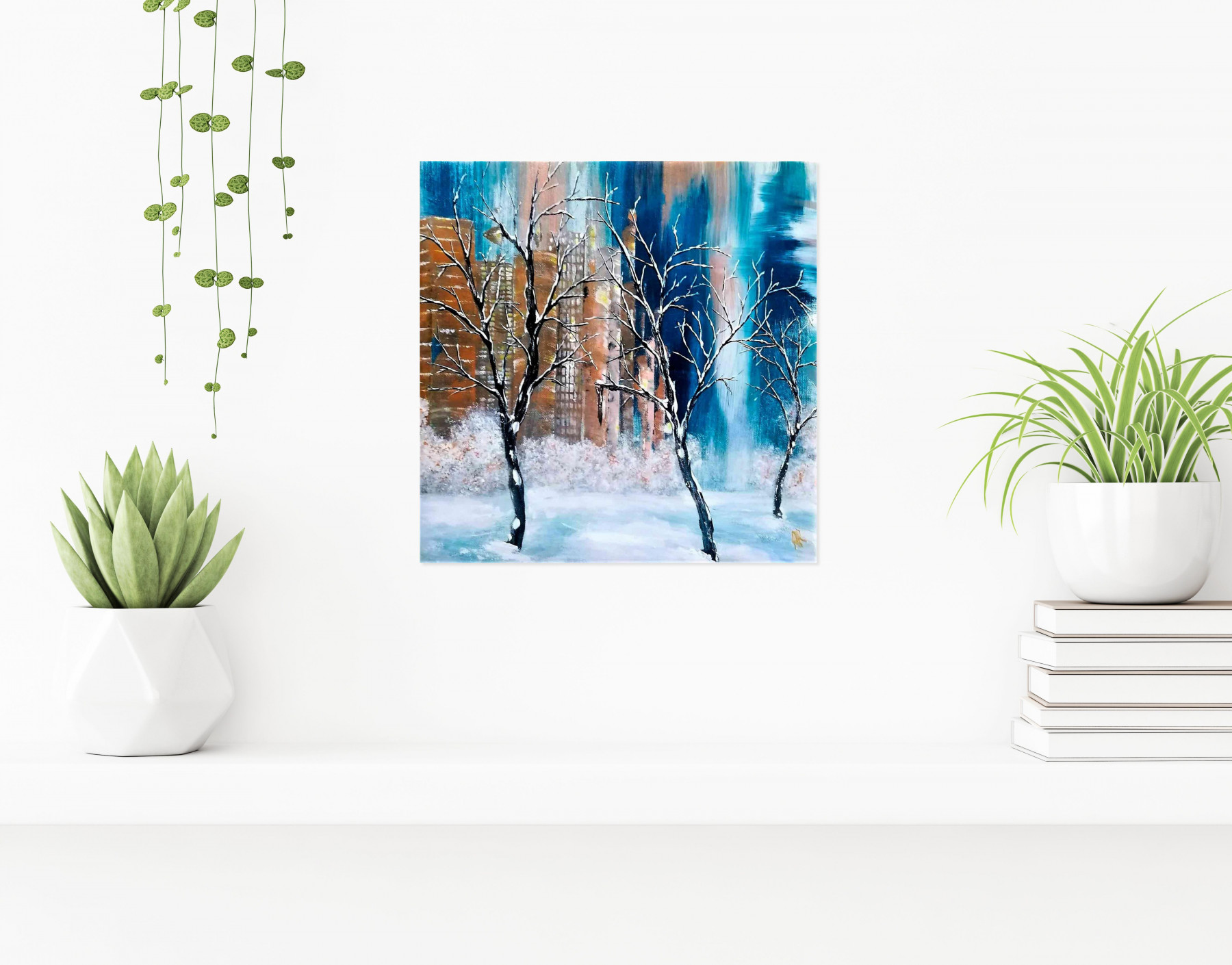 Anne Robin, Bleu et or, painting - Artalistic online contemporary art buying and selling gallery