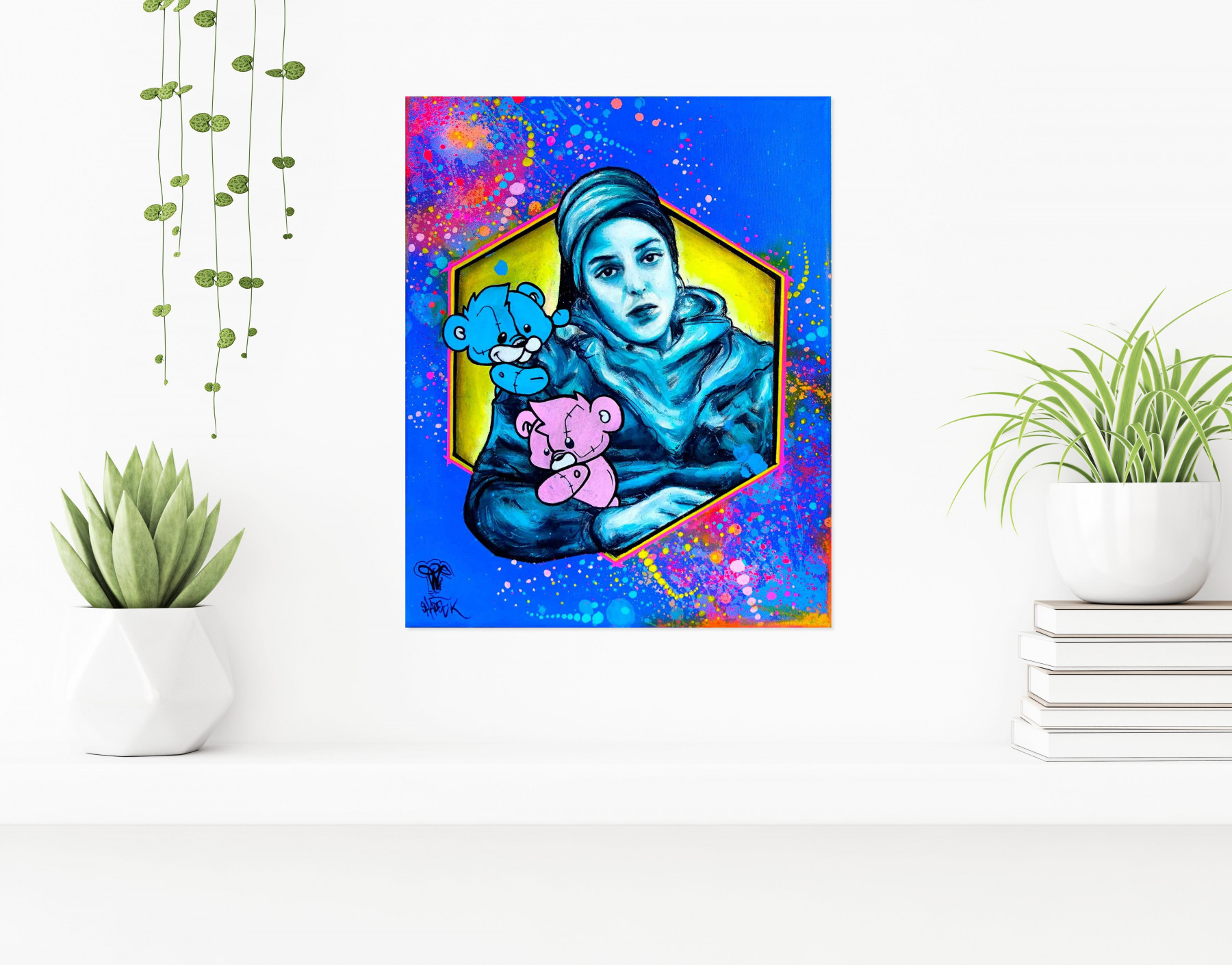 Priscilla Vettese, Kevinours love Kenny Arkana, painting - Artalistic online contemporary art buying and selling gallery