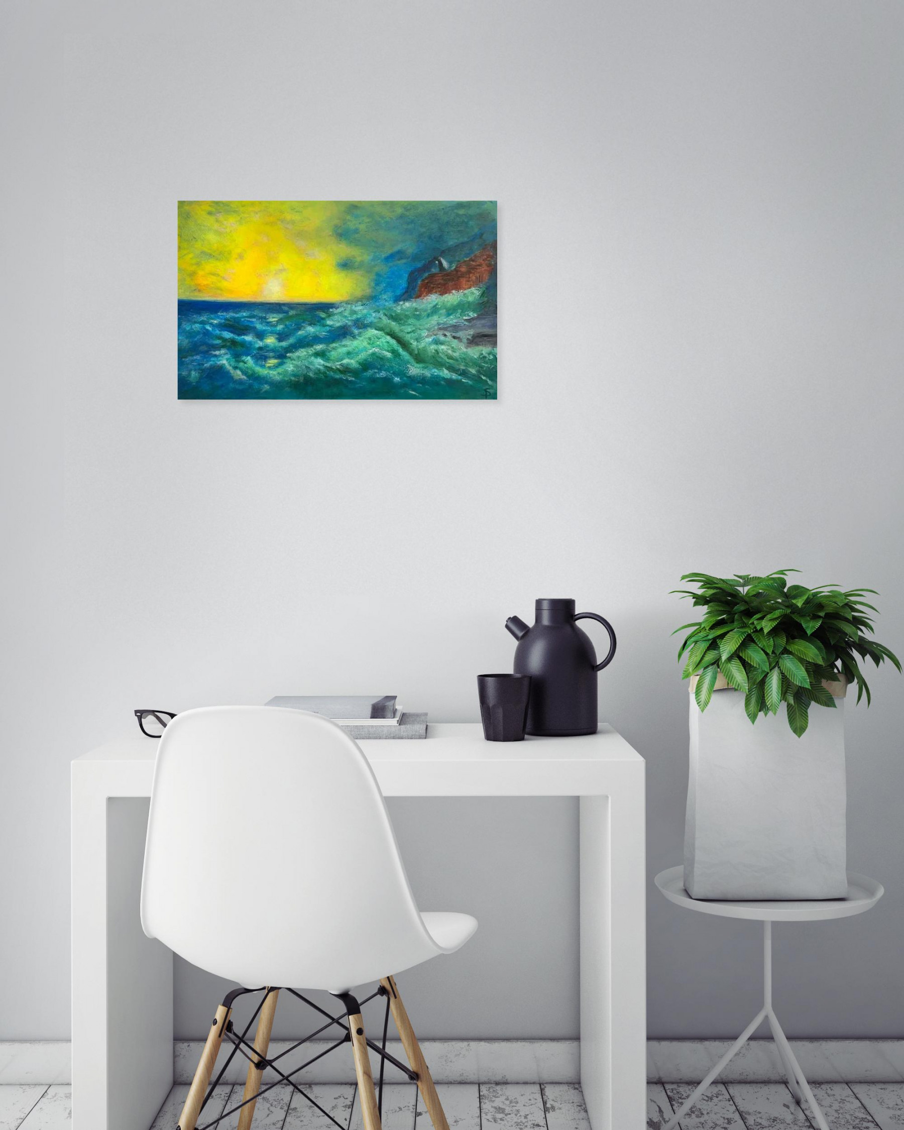 Sylvie Pulur, Tempête, painting - Artalistic online contemporary art buying and selling gallery