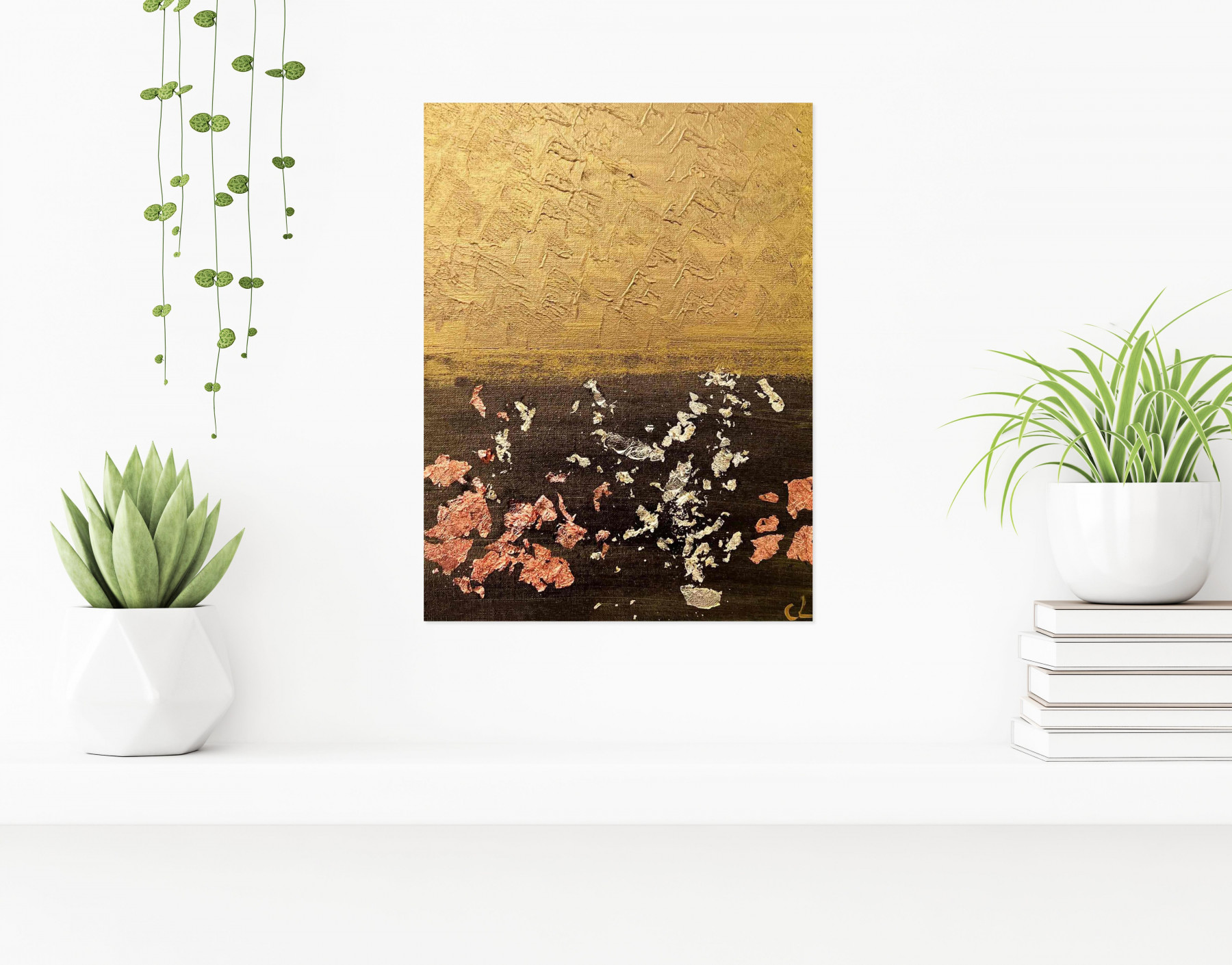 Kareenpainting, Golden speck, painting - Artalistic online contemporary art buying and selling gallery