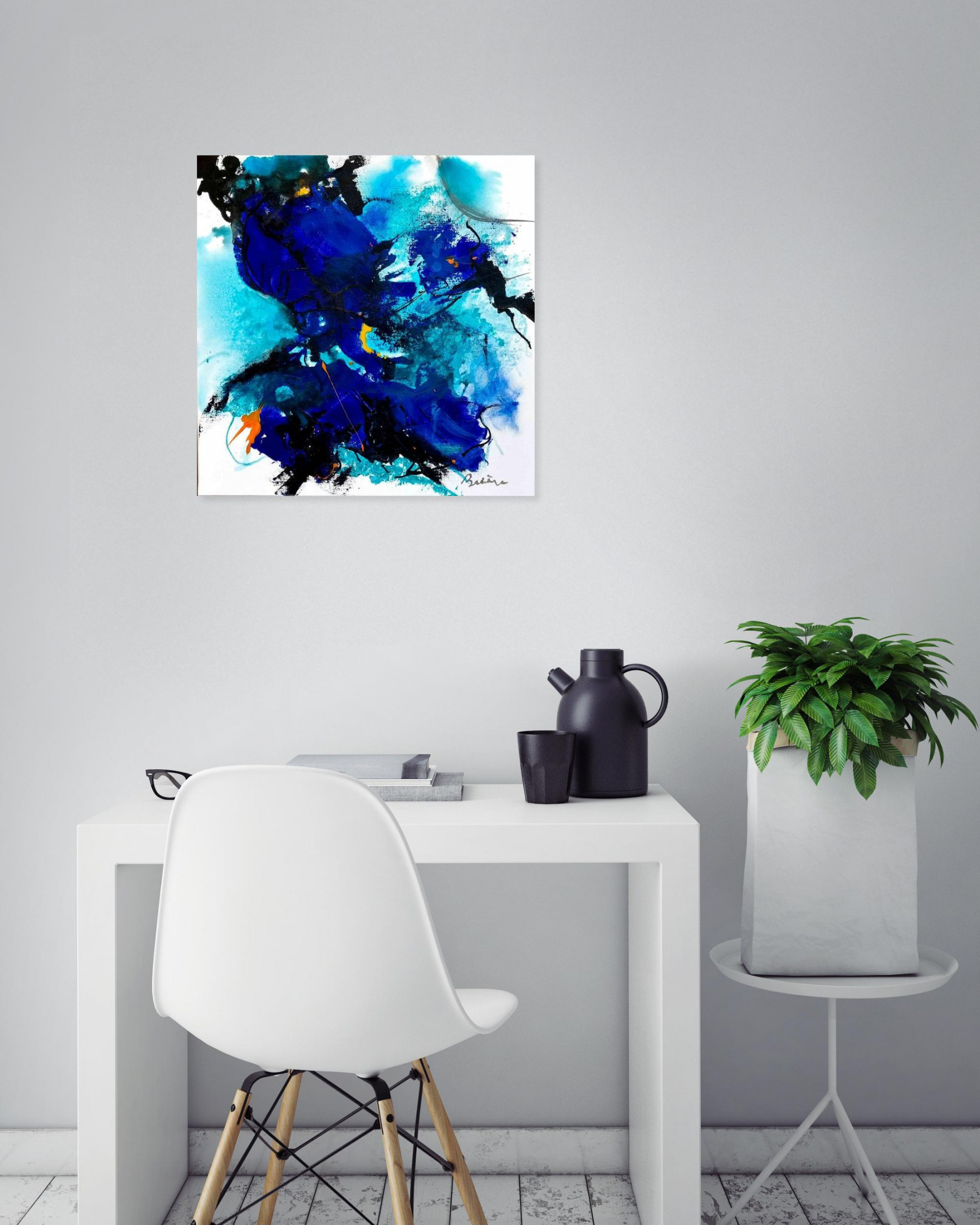 Patrick Briere, Deep blue night, painting - Artalistic online contemporary art buying and selling gallery