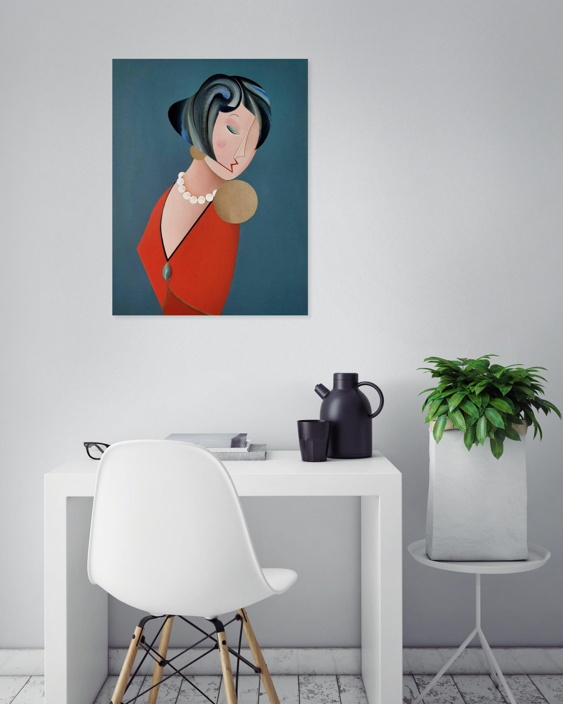 Charly Lehericey, La parisienne, painting - Artalistic online contemporary art buying and selling gallery