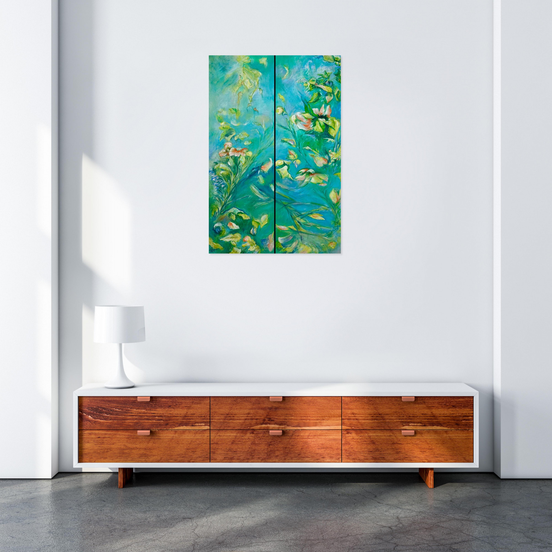 Pascale Vallée, Duo floral, painting - Artalistic online contemporary art buying and selling gallery