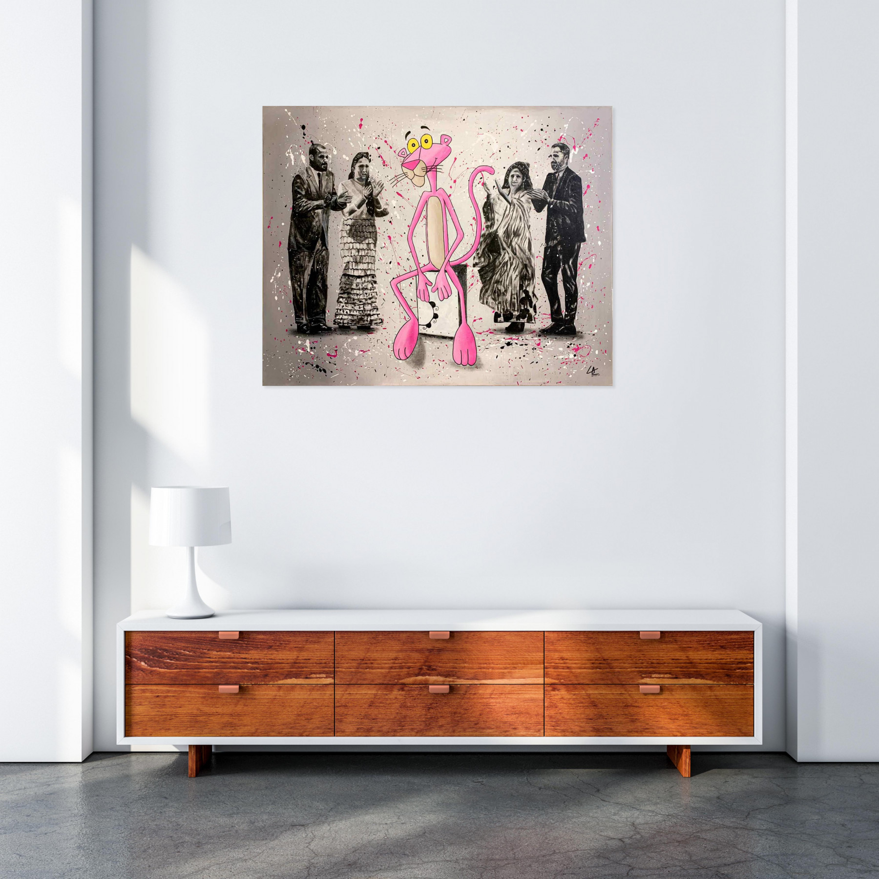Casto Albarracin, Pantera flamenca, painting - Artalistic online contemporary art buying and selling gallery