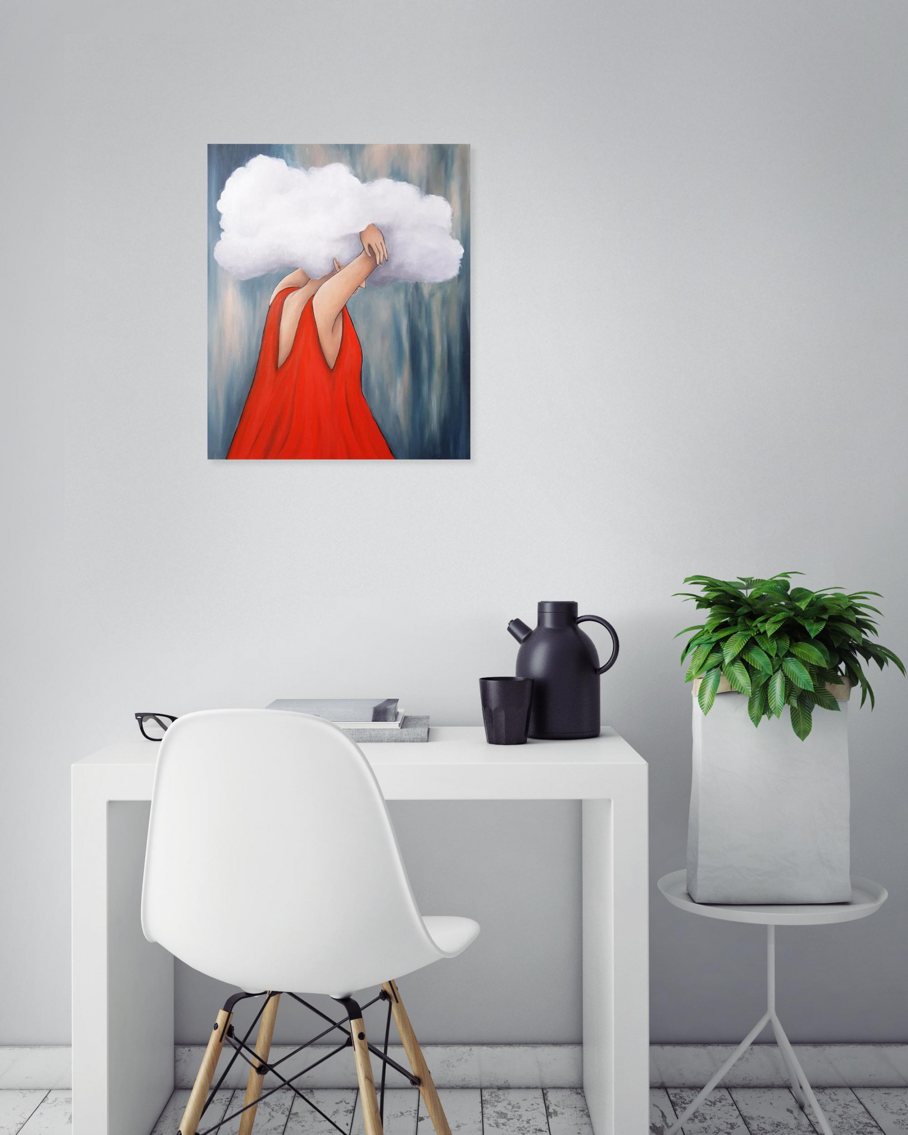 Pauline Bailly, Face au mur, painting - Artalistic online contemporary art buying and selling gallery