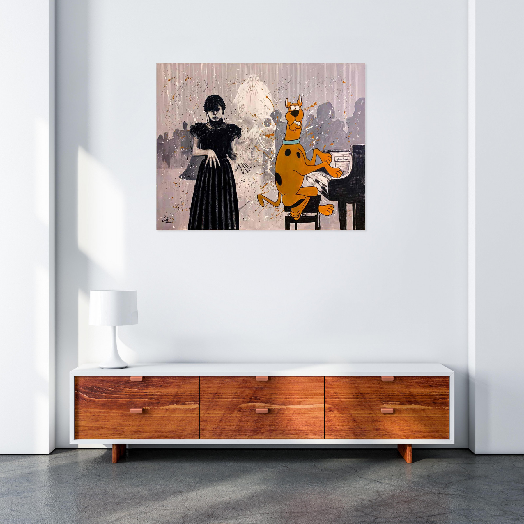 Casto Albarracin, Perro en apuros, painting - Artalistic online contemporary art buying and selling gallery