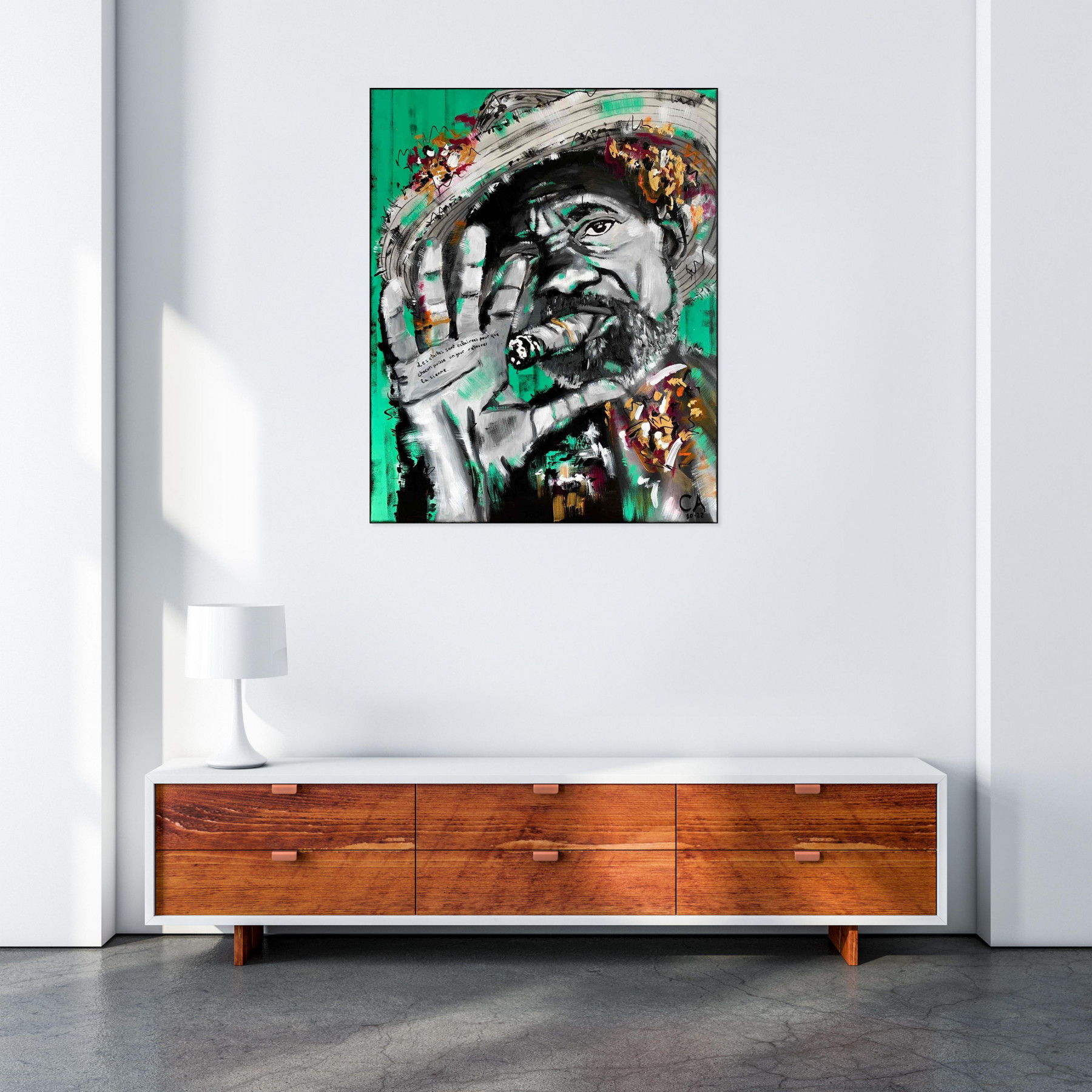 Casto Albarracin, Cubano verde, painting - Artalistic online contemporary art buying and selling gallery