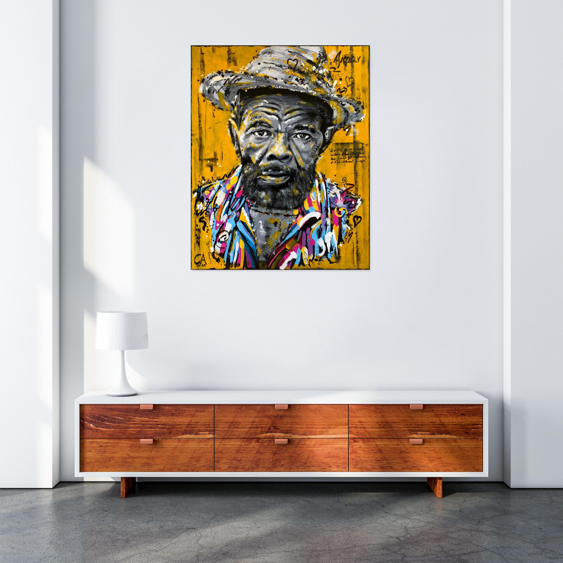 Casto Albarracin, Cubano amarillo, painting - Artalistic online contemporary art buying and selling gallery