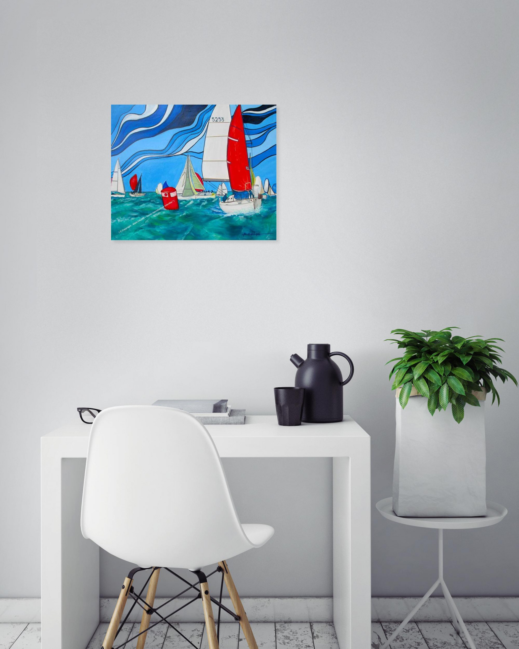 Alain Faure, Regates a la trinité, painting - Artalistic online contemporary art buying and selling gallery
