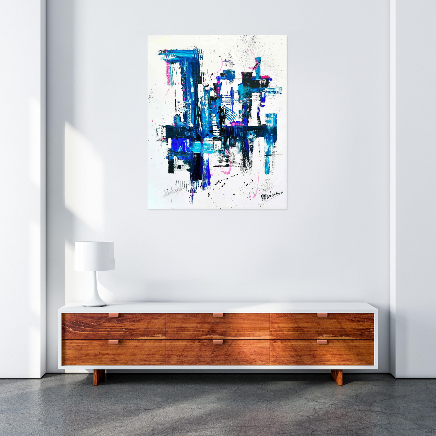 Mimine, Exaltation bleue, painting - Artalistic online contemporary art buying and selling gallery
