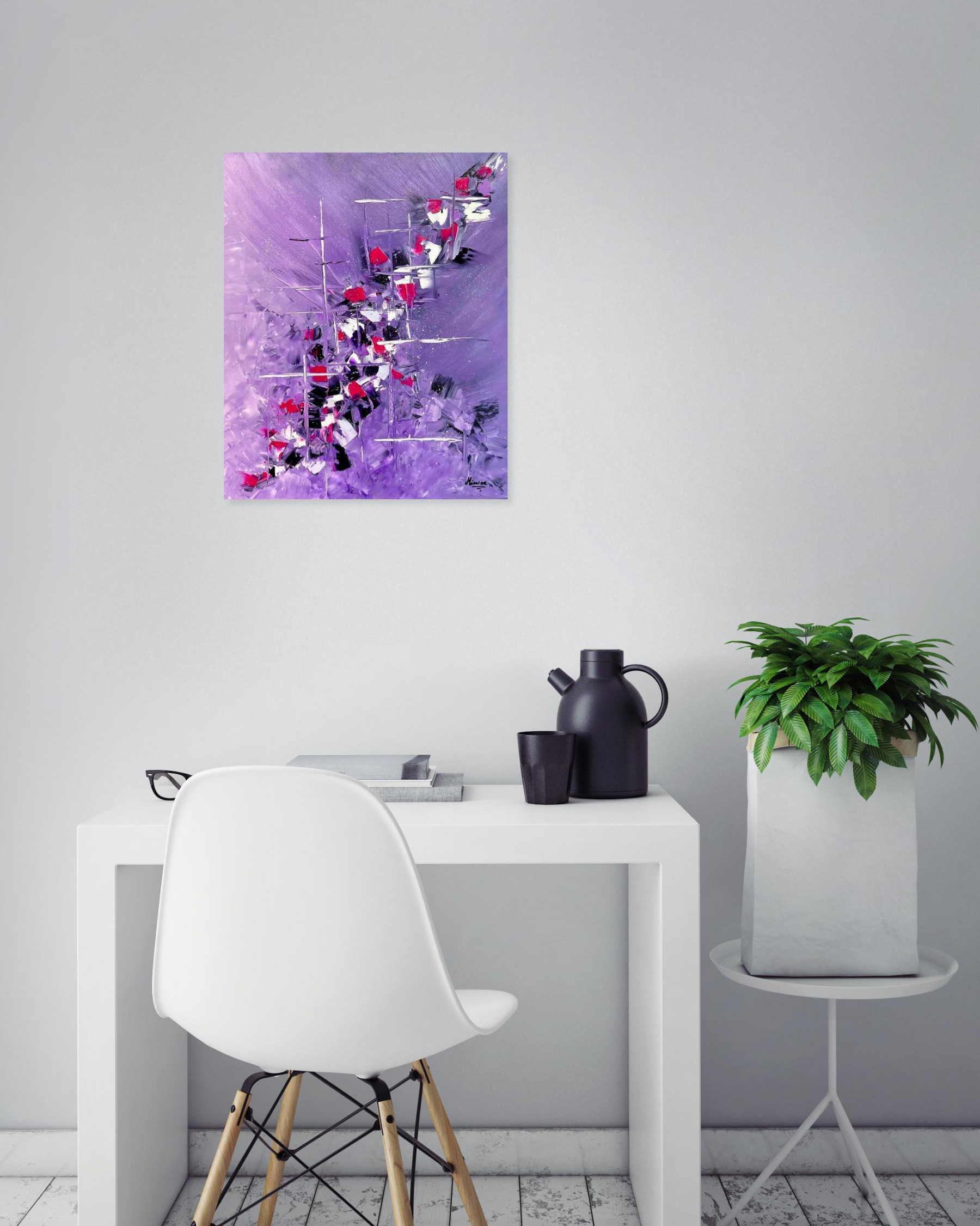 Mimine, Purple dream, painting - Artalistic online contemporary art buying and selling gallery
