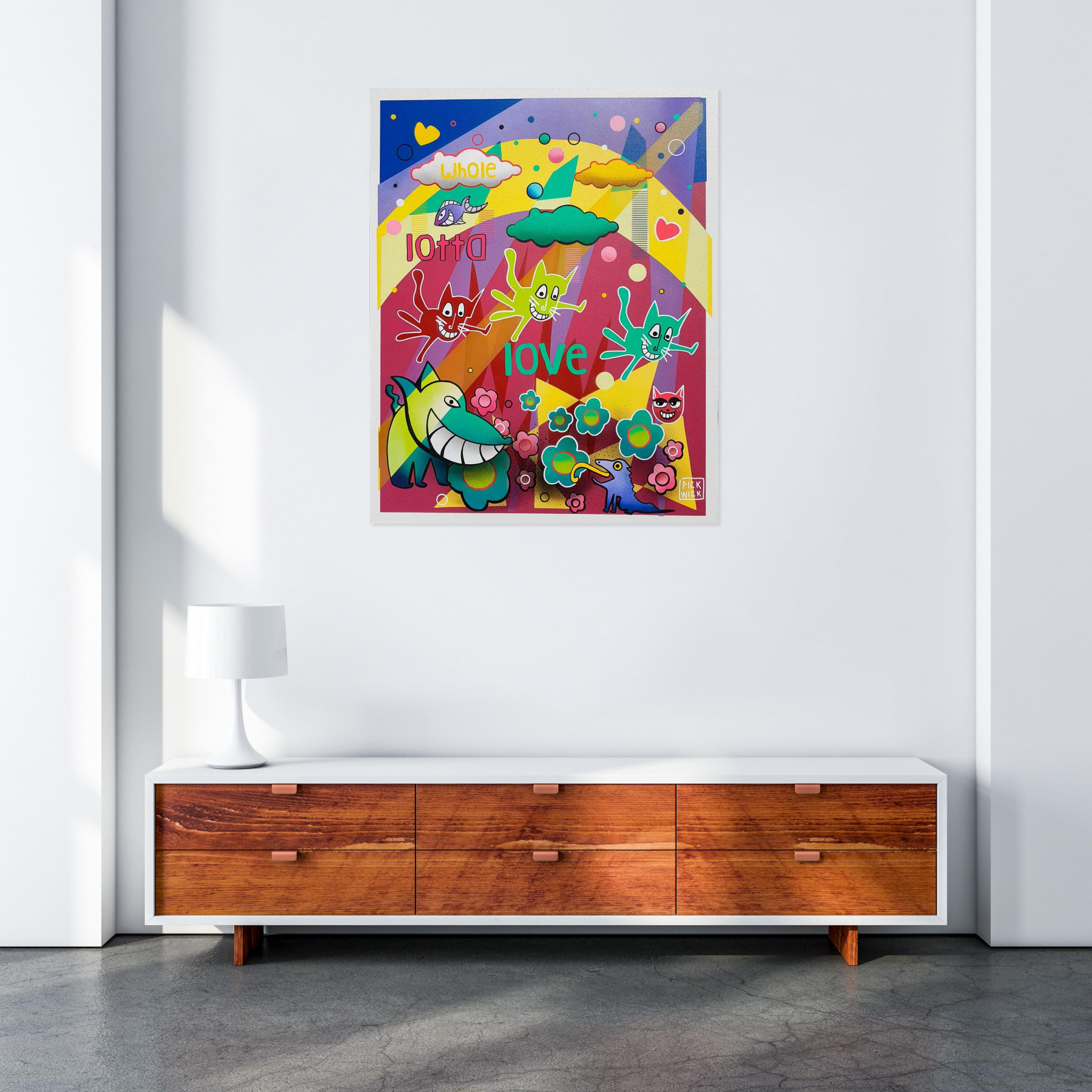 Pickwick, Whole lotta love, painting - Artalistic online contemporary art buying and selling gallery