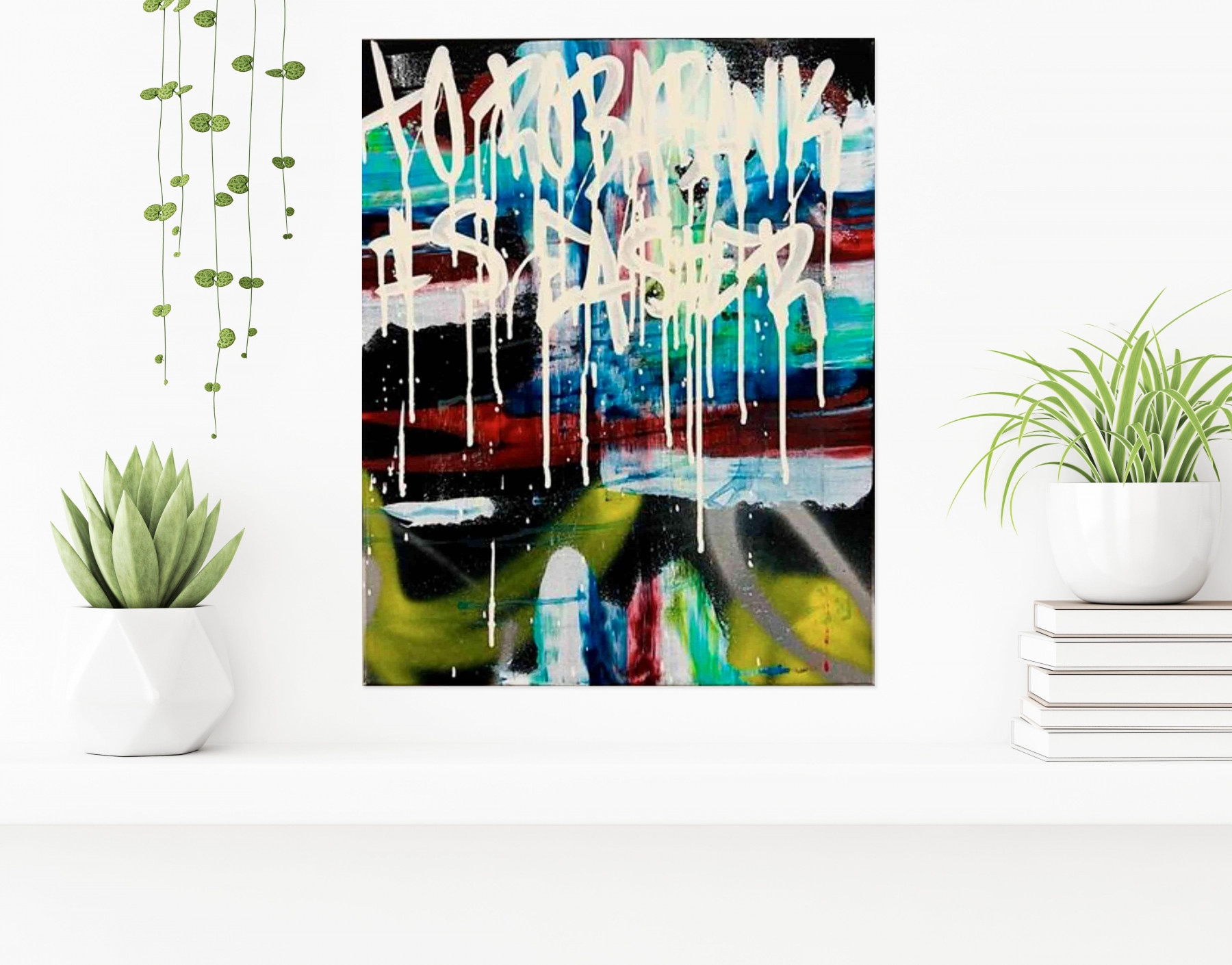 Karl Lagasse, To rob a bank, painting - Artalistic online contemporary art buying and selling gallery