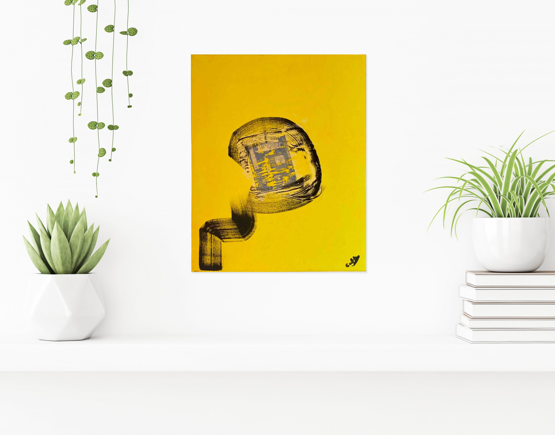 Cathy, Yellow, painting - Artalistic online contemporary art buying and selling gallery