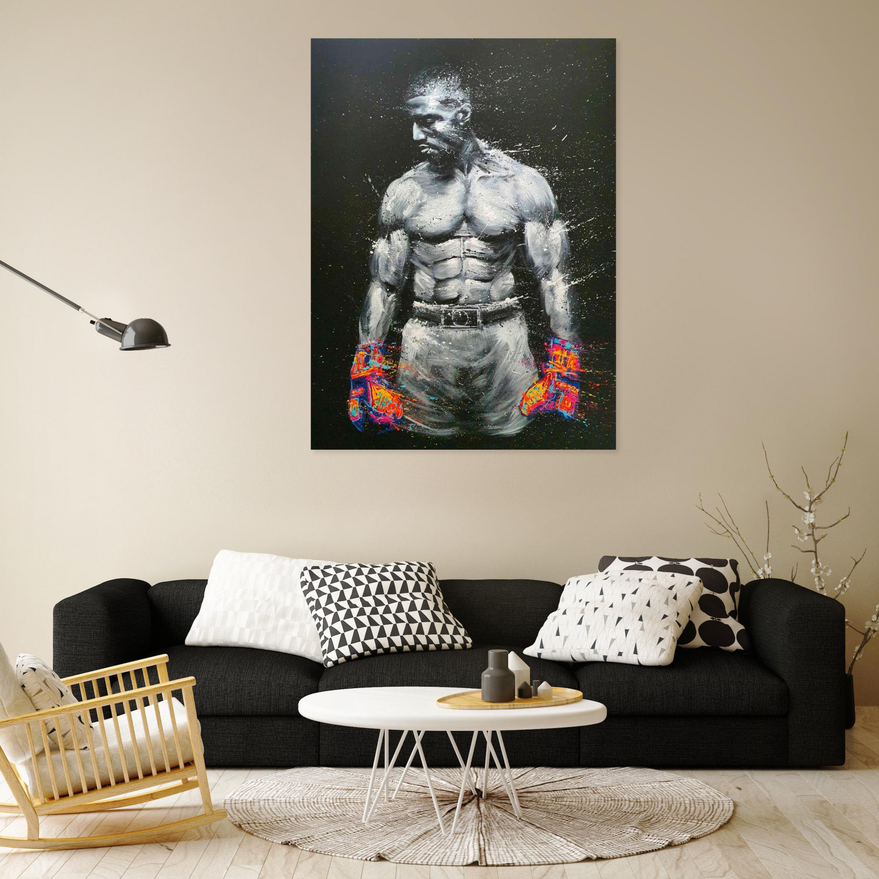 Flow, Boxeur, painting - Artalistic online contemporary art buying and selling gallery
