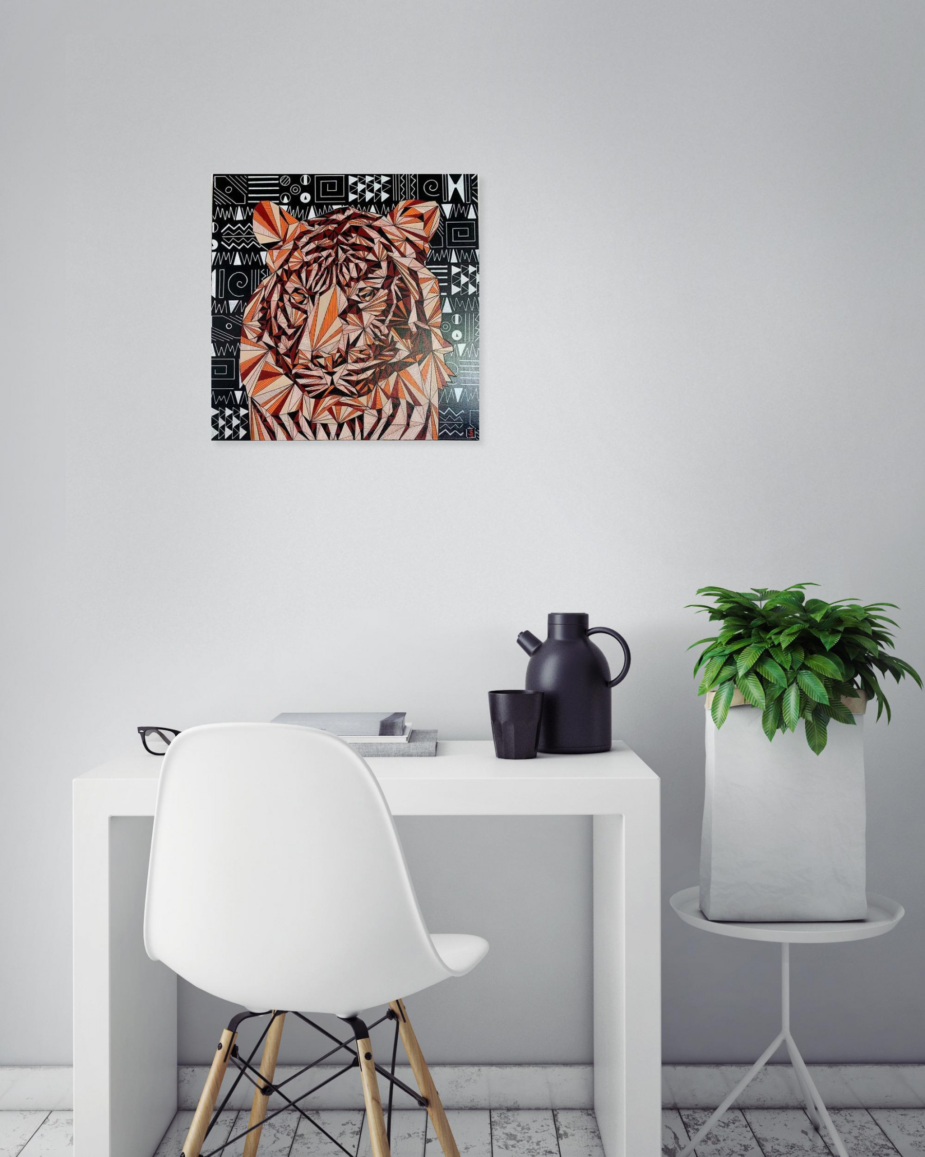 SB, Tiger, painting - Artalistic online contemporary art buying and selling gallery