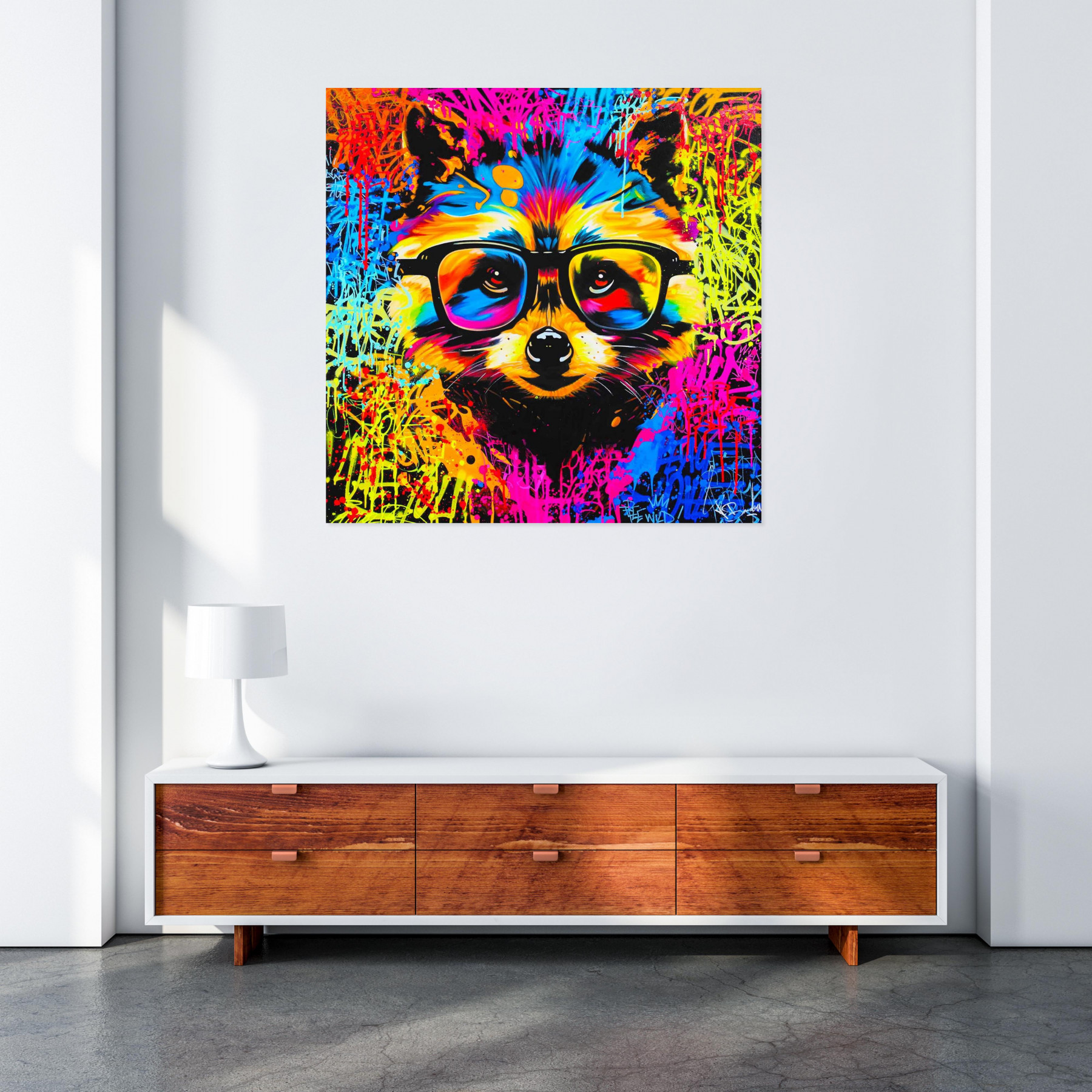 Vincent BARDOU, Raccoon style, painting - Artalistic online contemporary art buying and selling gallery