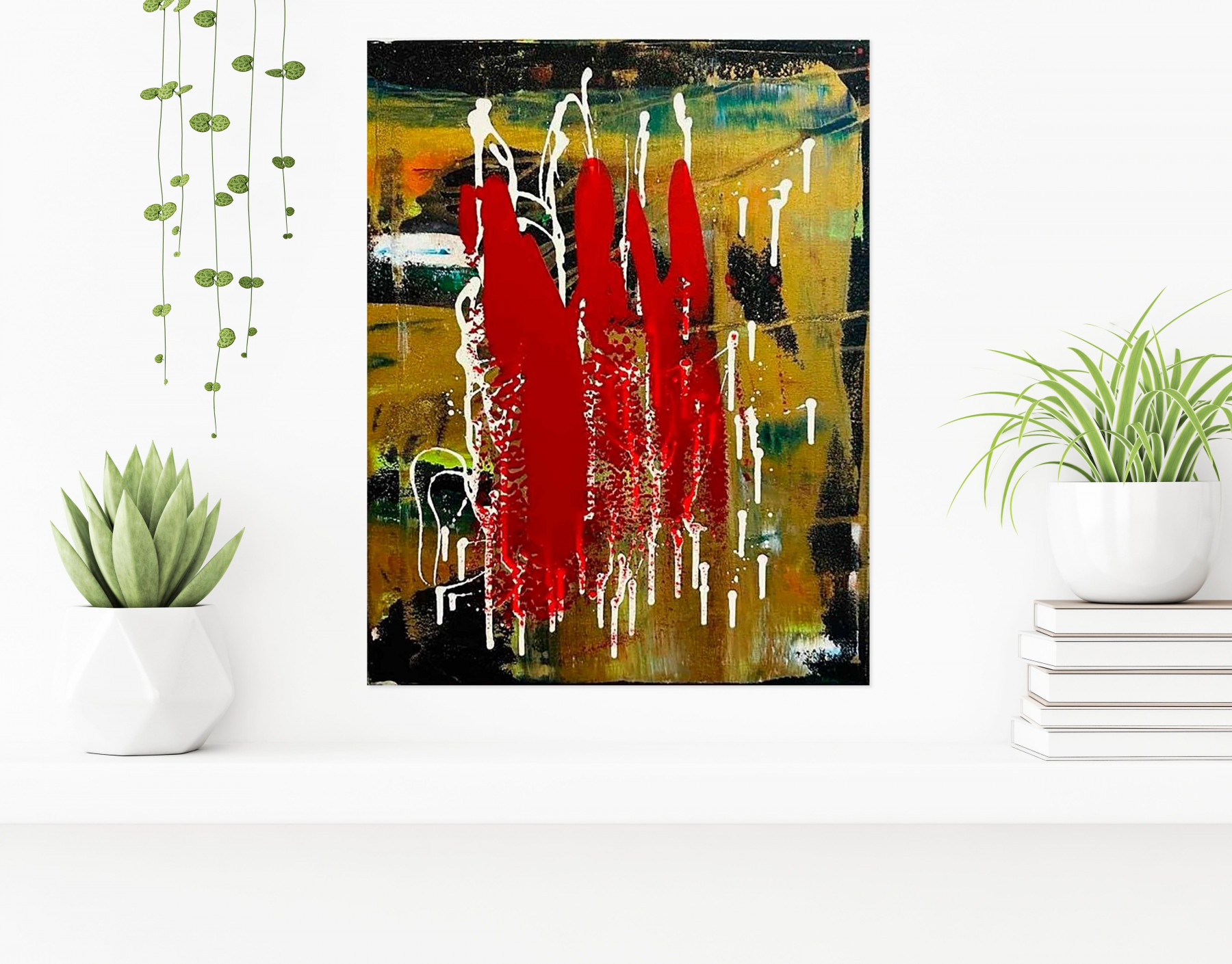 Karl Lagasse, Bella Red, painting - Artalistic online contemporary art buying and selling gallery