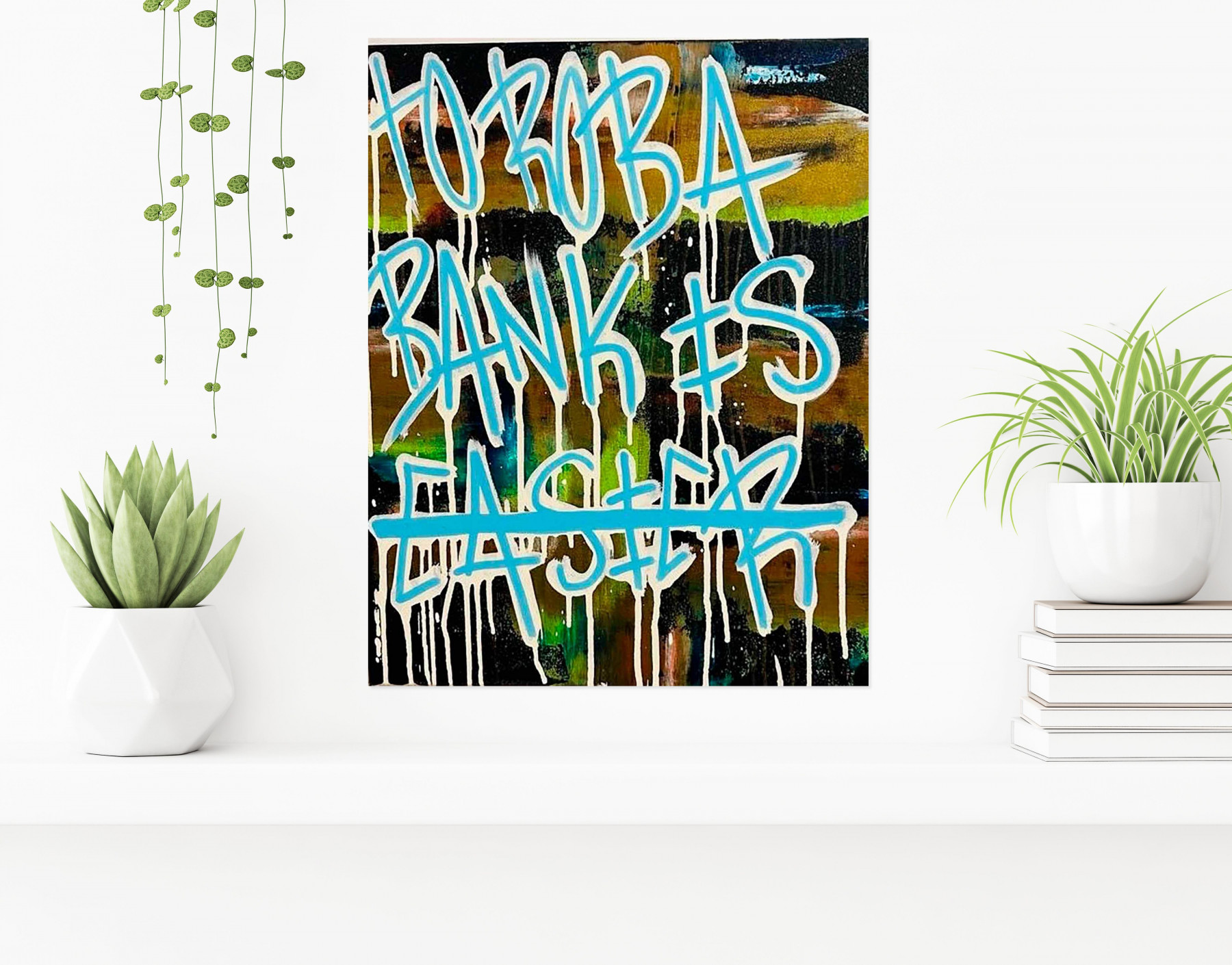 Karl Lagasse, To rob a bank is, painting - Artalistic online contemporary art buying and selling gallery