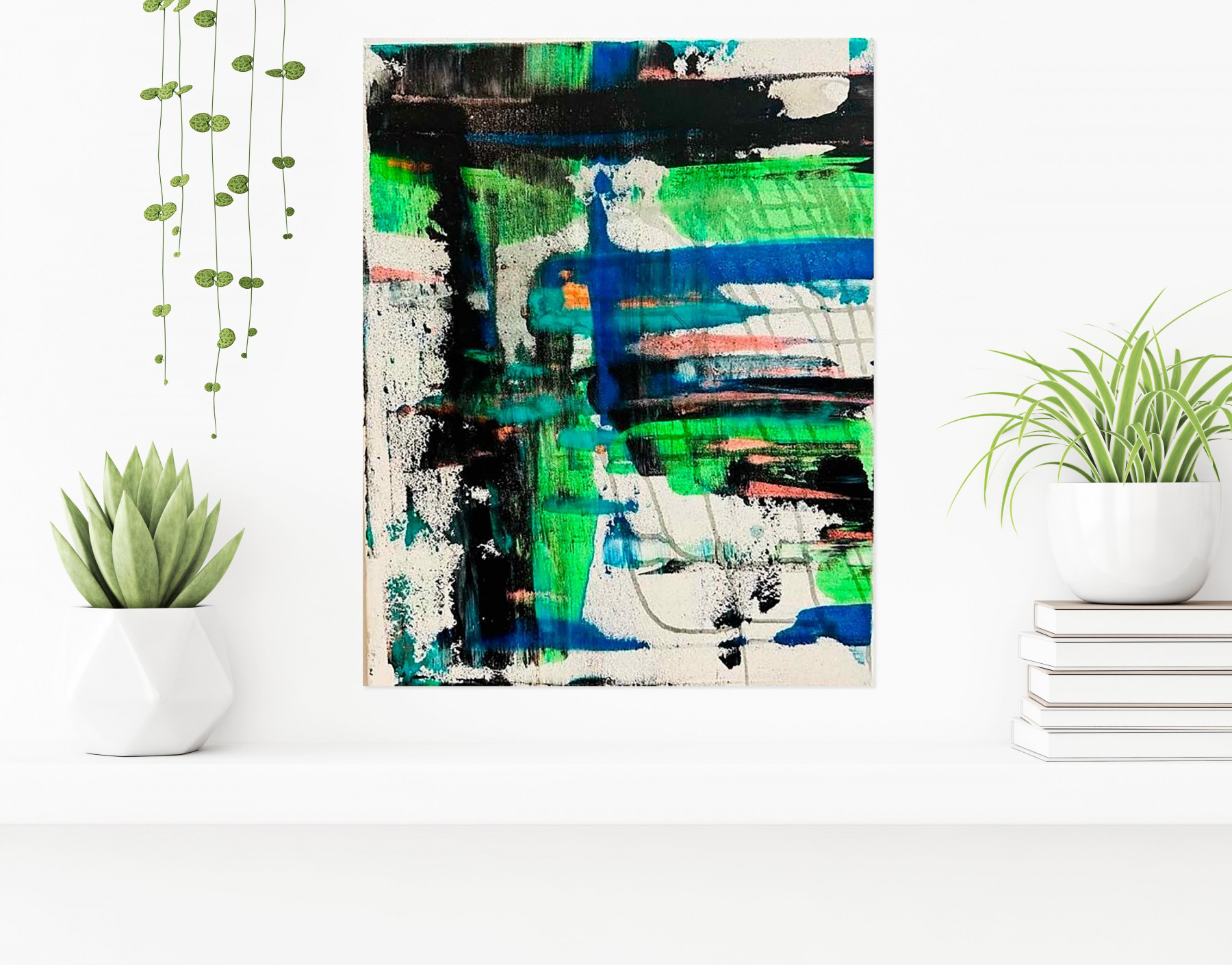 Karl Lagasse, Bleu style, painting - Artalistic online contemporary art buying and selling gallery