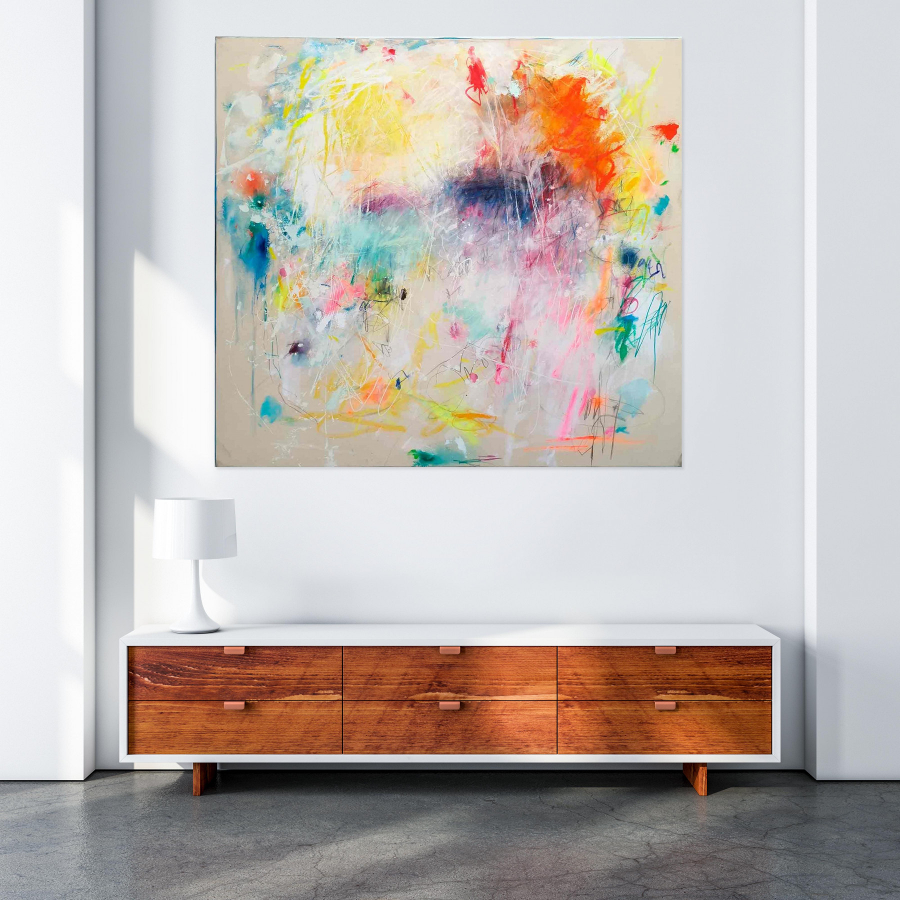 Marie-José Domenjoz, Sending sunny vibes, painting - Artalistic online contemporary art buying and selling gallery
