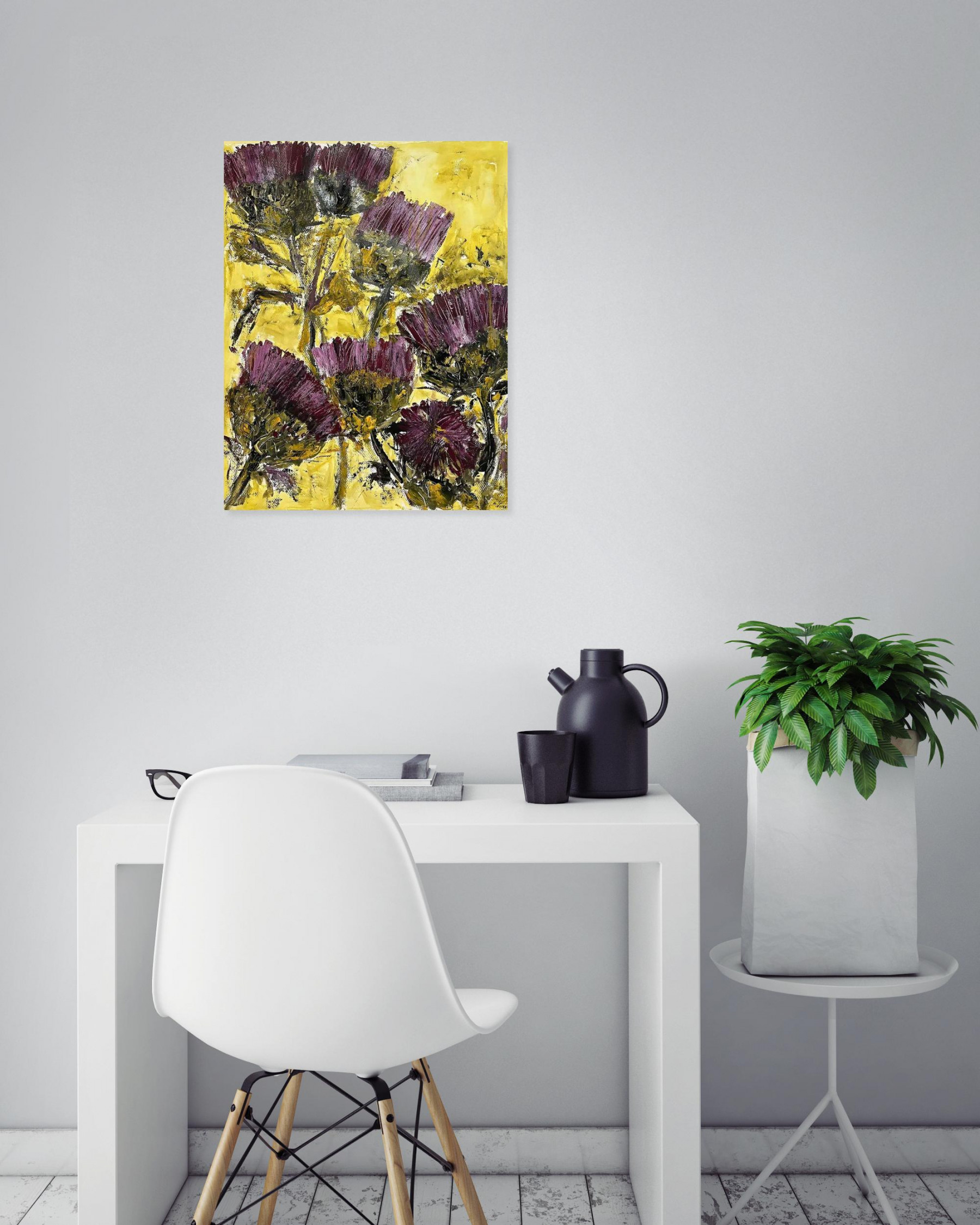 Yvin, Concerto d'artichauts, Paint - Artalistic online contemporary art buying and selling gallery