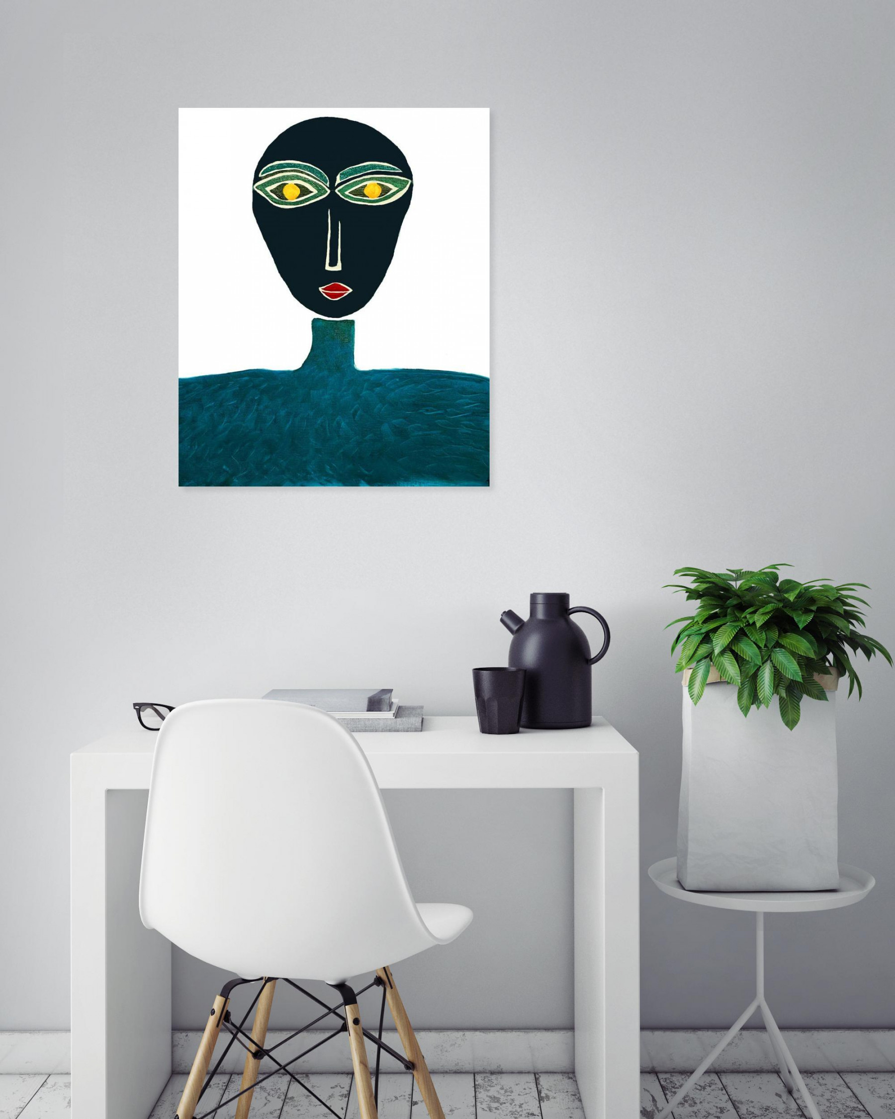 Fanny D, Bleu 2 – disconnected, Painting - Artalistic online contemporary art buying and selling gallery