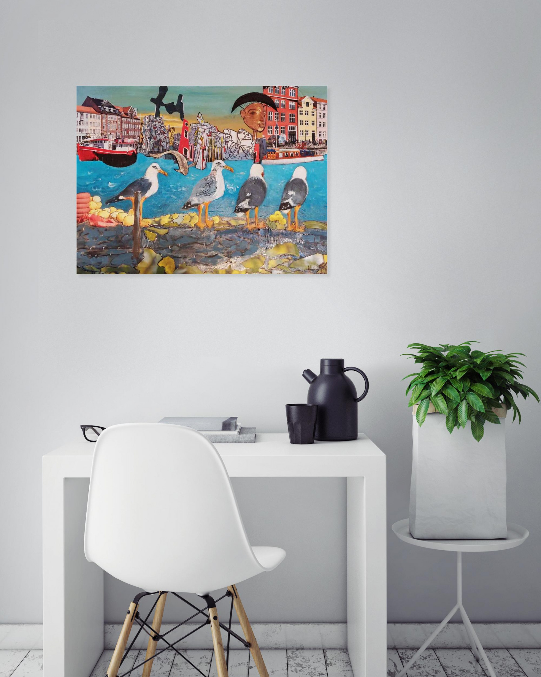 Anne-violette Goy, Mouettes d'Alicante, Painting - Artalistic online contemporary art buying and selling gallery