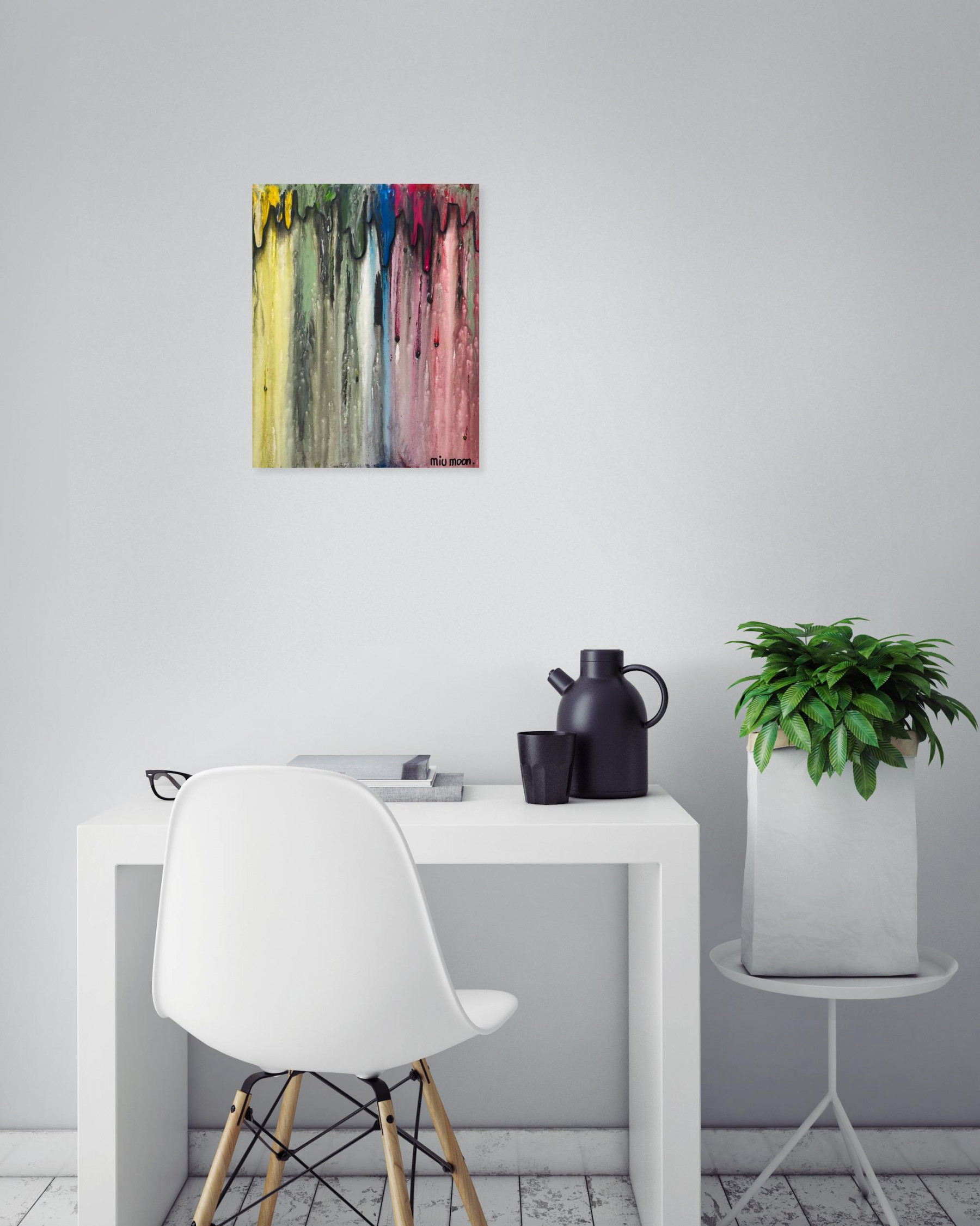 Miu Moon, Coulure, Painting - Artalistic online contemporary art buying and selling gallery