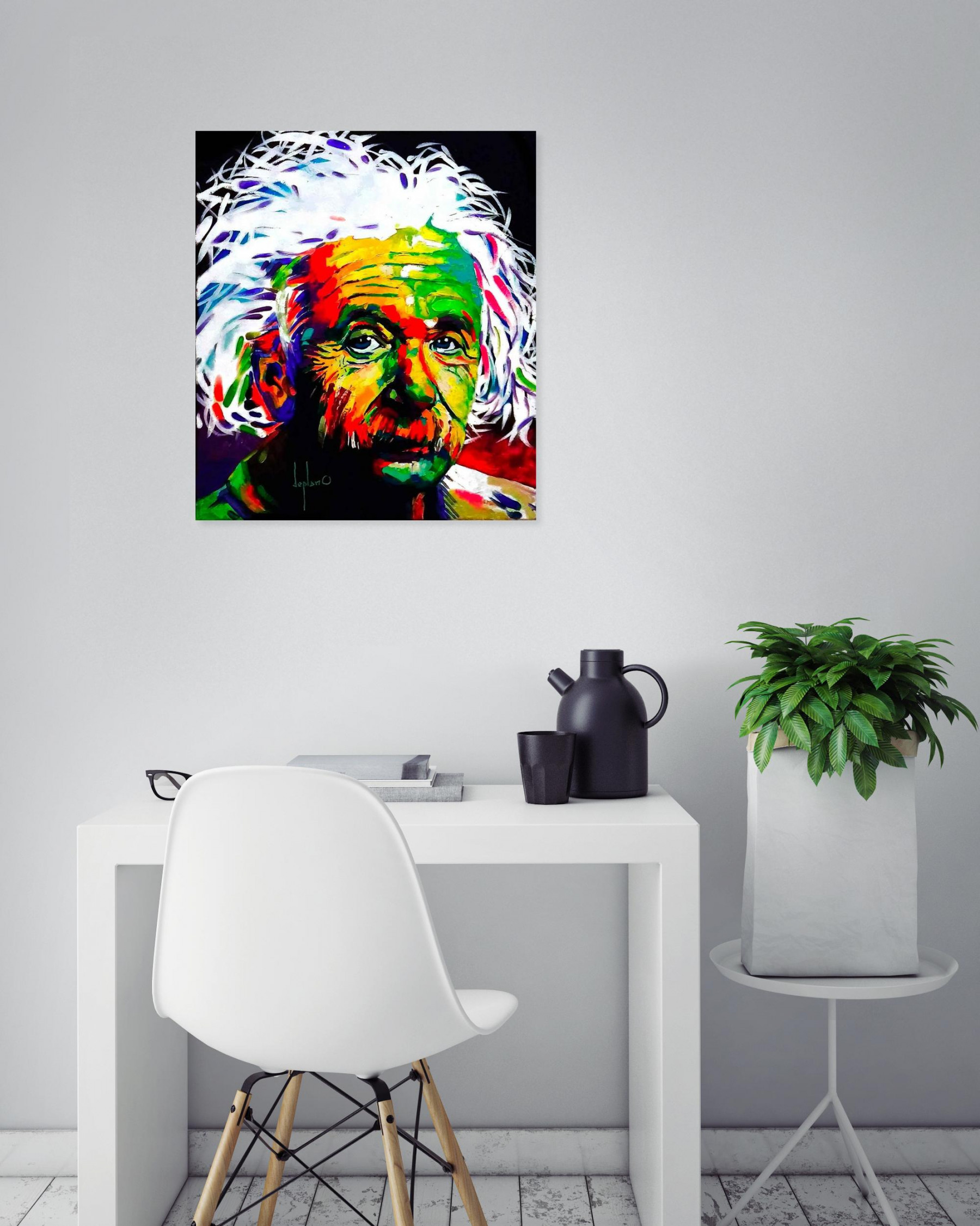 Deplano, Einstein, painting - Artalistic online contemporary art buying and selling gallery