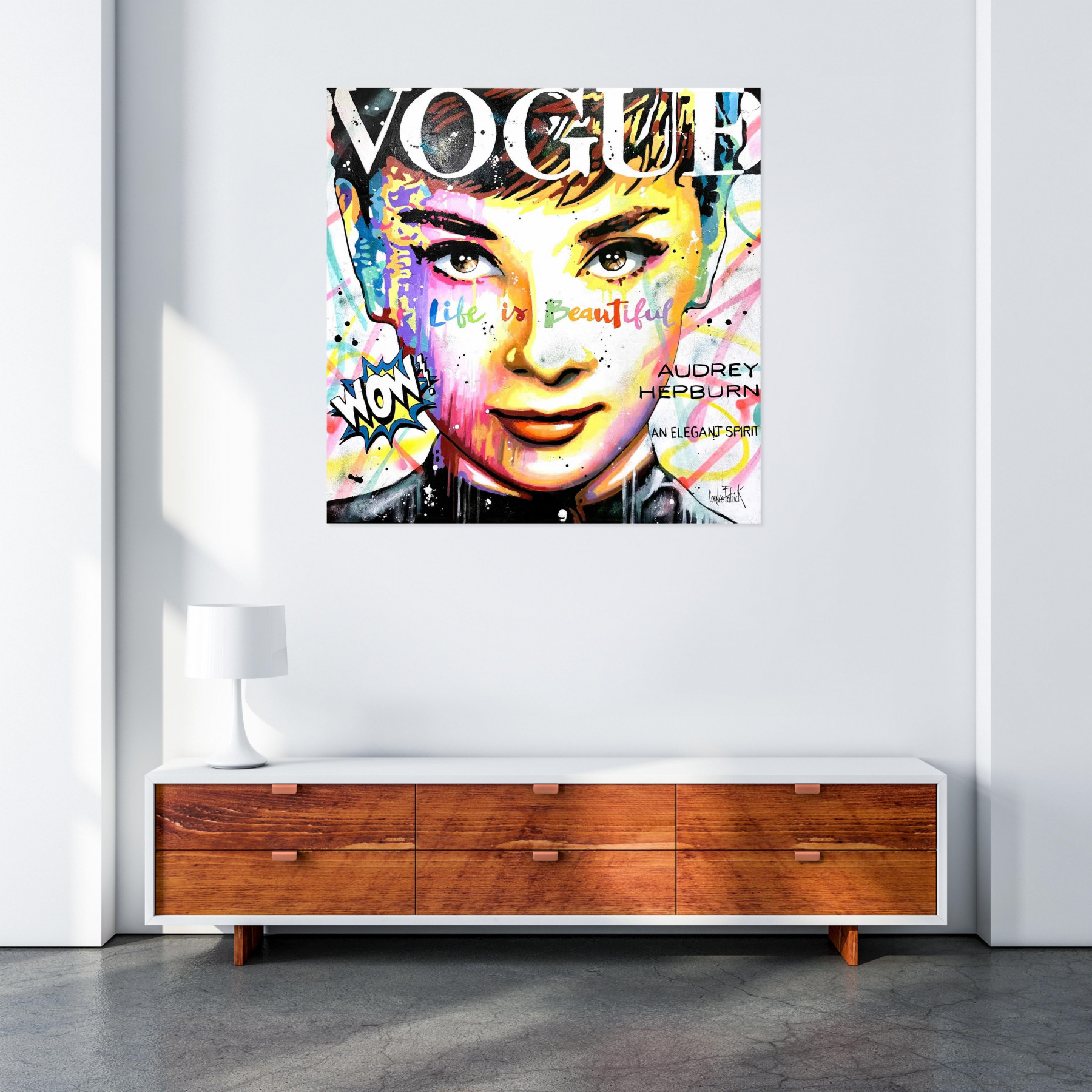 Patrick Cornée, Audrey Hepburn, painting - Artalistic online contemporary art buying and selling gallery