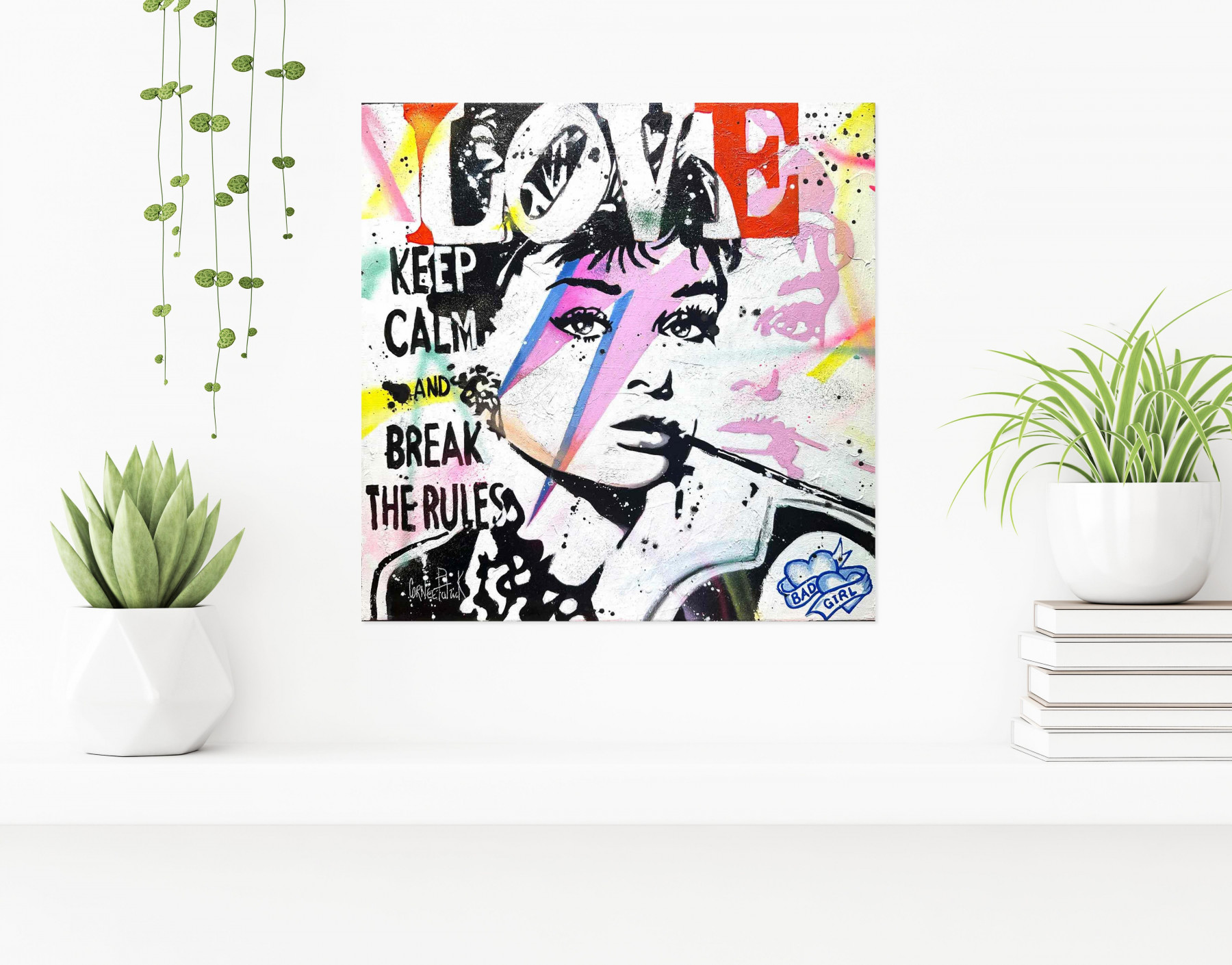 Patrick Cornée, Audrey Hepburn, painting - Artalistic online contemporary art buying and selling gallery