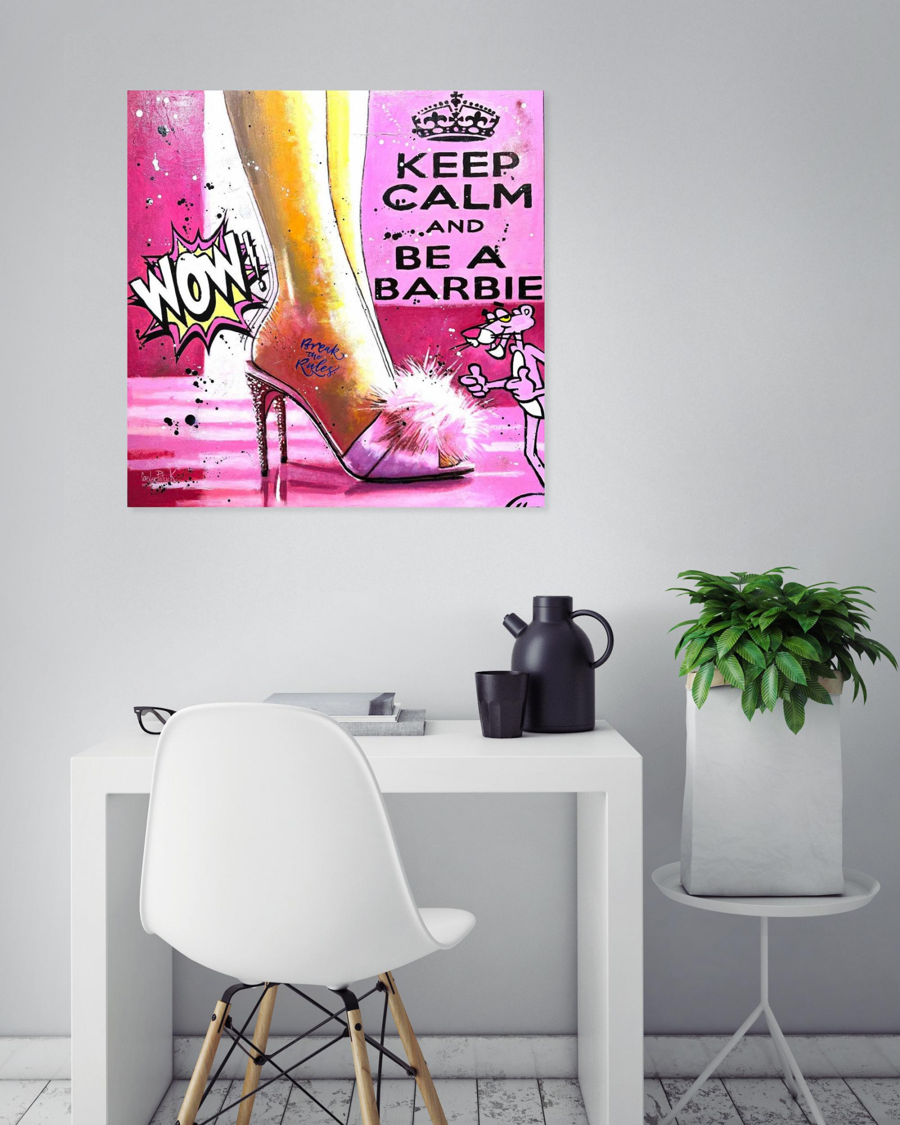 Patrick Cornée, Barbie, break the rules, painting - Artalistic online contemporary art buying and selling gallery