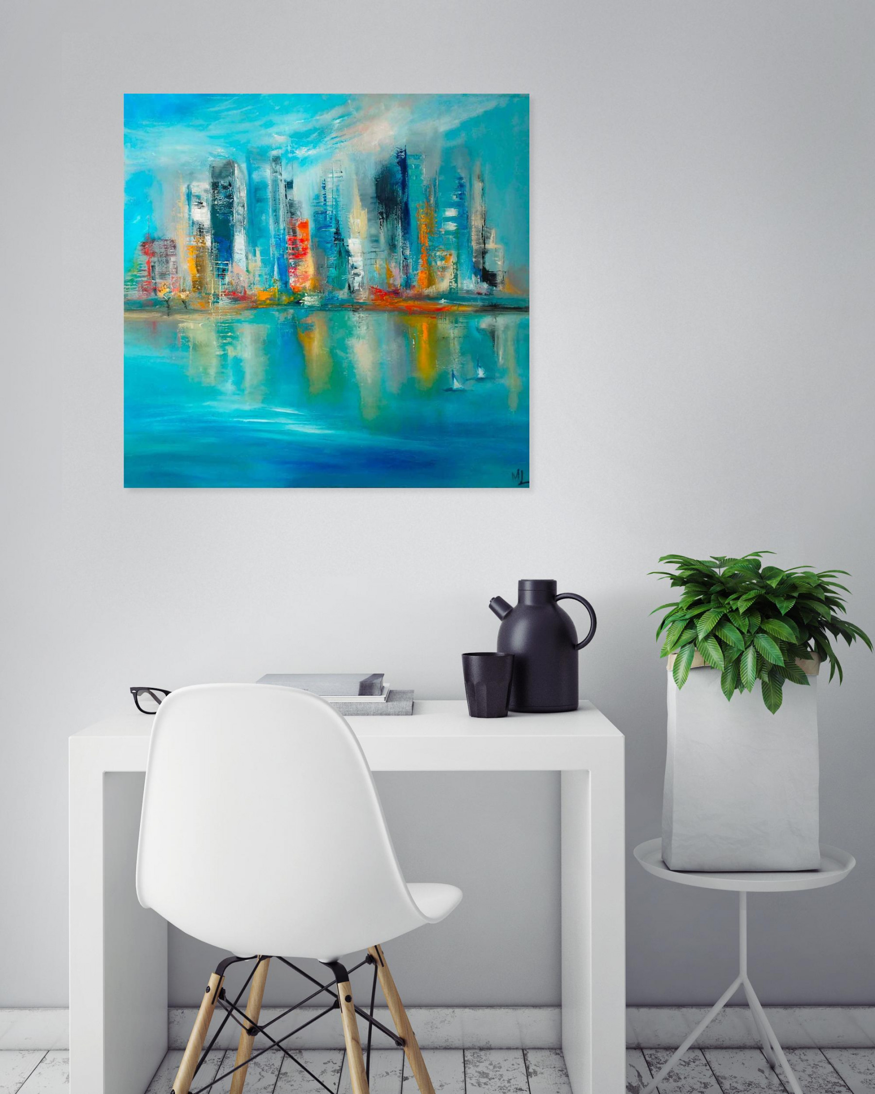 Marie Line Robert, Urbain, painting - Artalistic online contemporary art buying and selling gallery