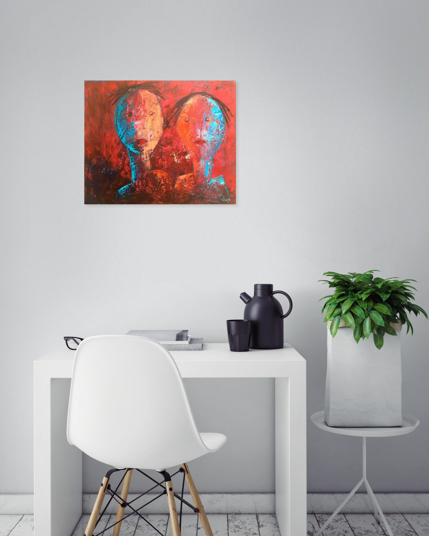 Dany Soyer, En couple, painting - Artalistic online contemporary art buying and selling gallery