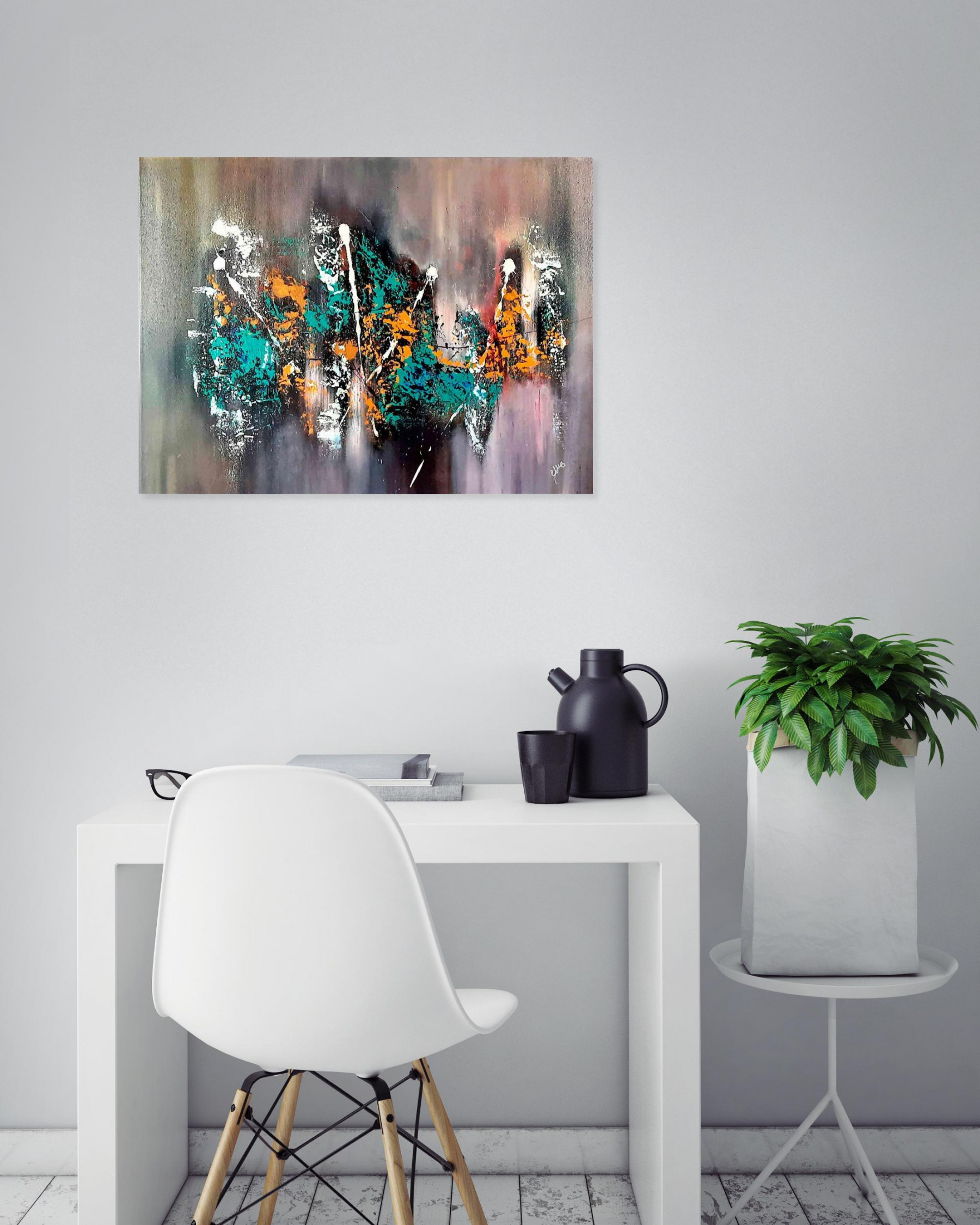 Corinne Marcel, Lanna Purple, painting - Artalistic online contemporary art buying and selling gallery